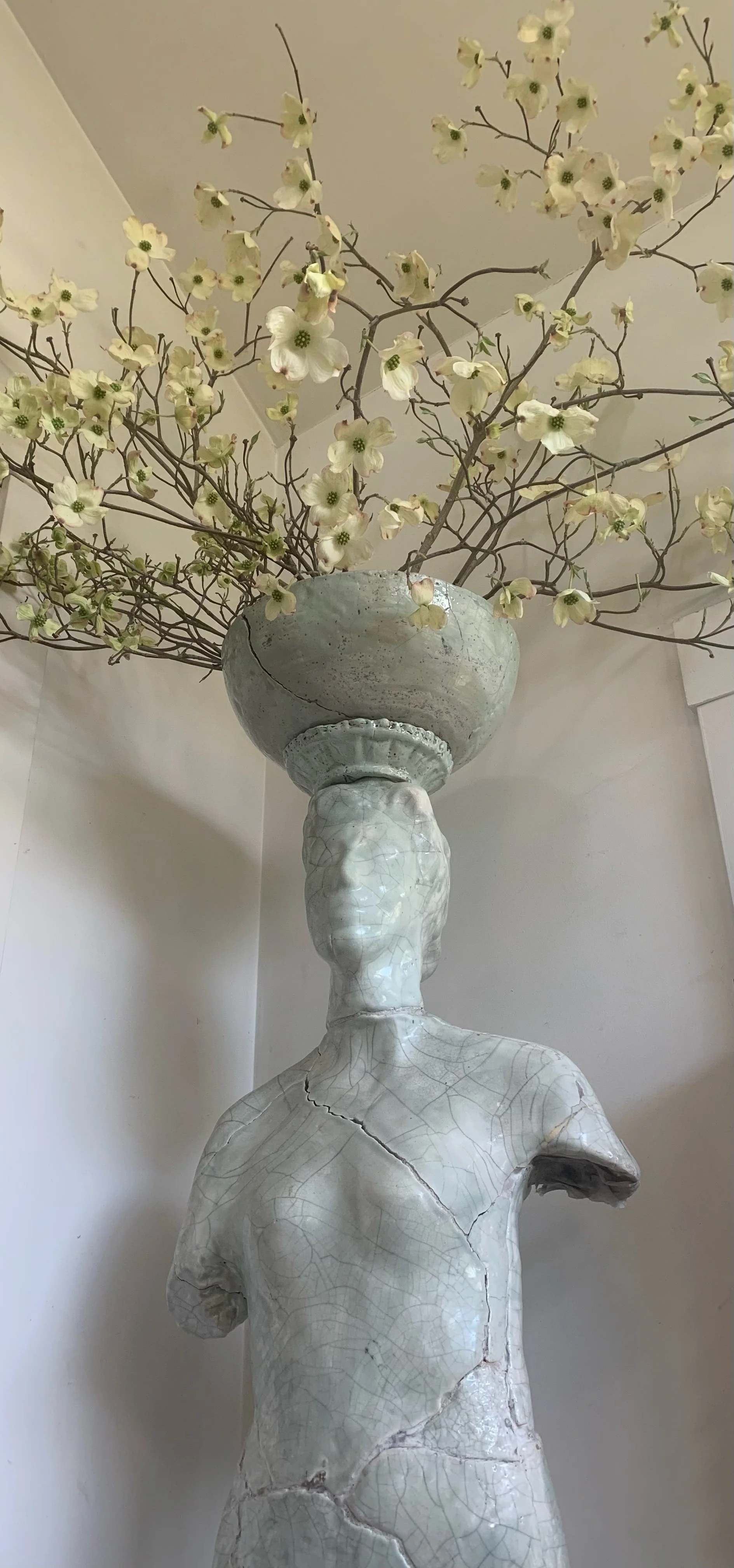 "Balance", raku ceramic, 84x22x22", 2024