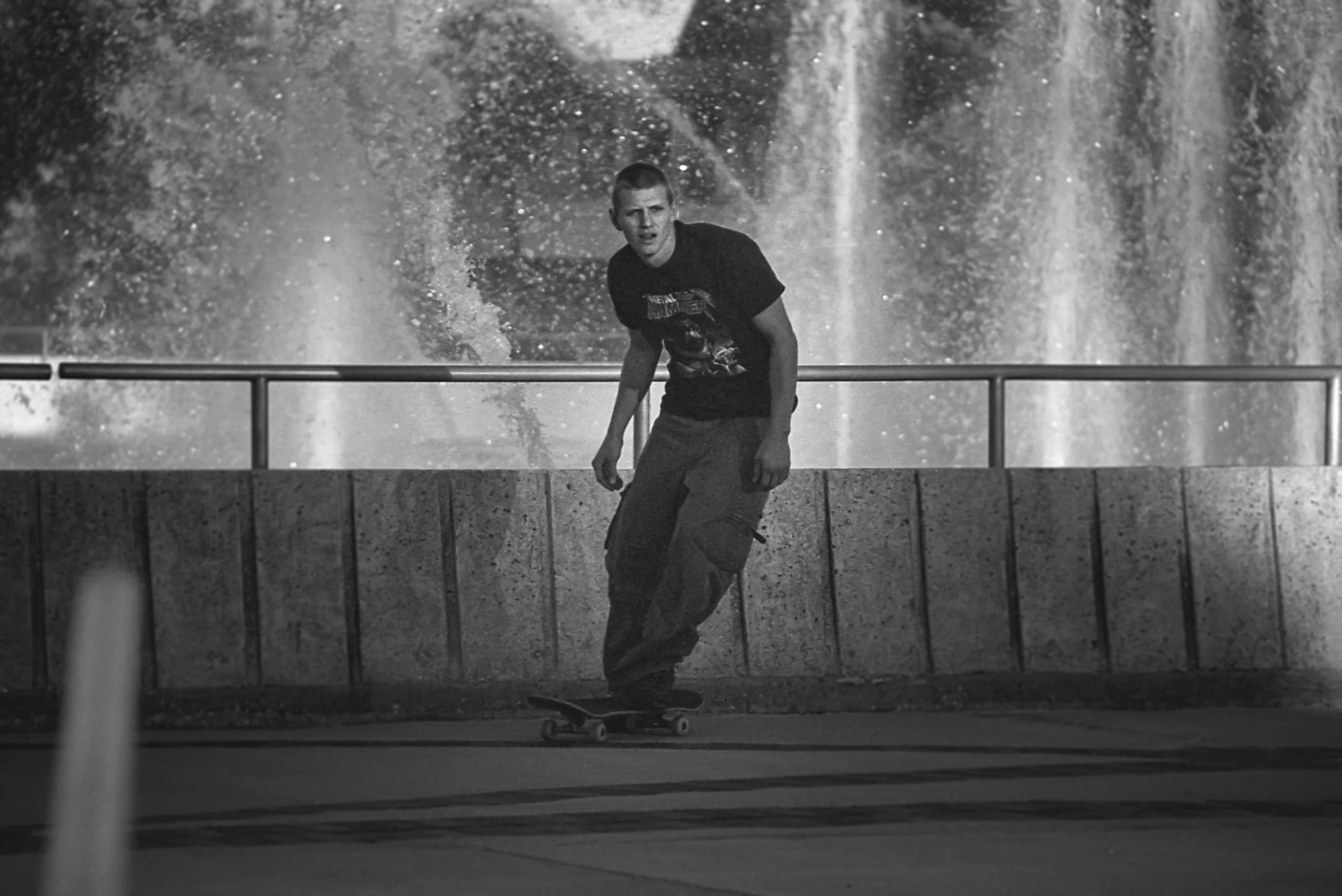 Skater in Front of Fountain_BW.jpeg