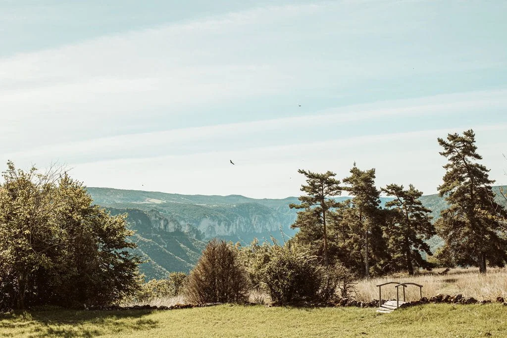 The Gorges du Tarn valley view from Almières, Aveyron, in the south of France