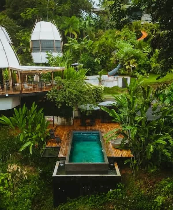 Infinity pool and jungle-to-ocean view at Casa Retreats Costa Rica