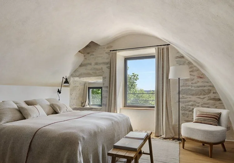Stone suite at L'Esprit d'Almières, accommodation for Casa Retreats France 2027