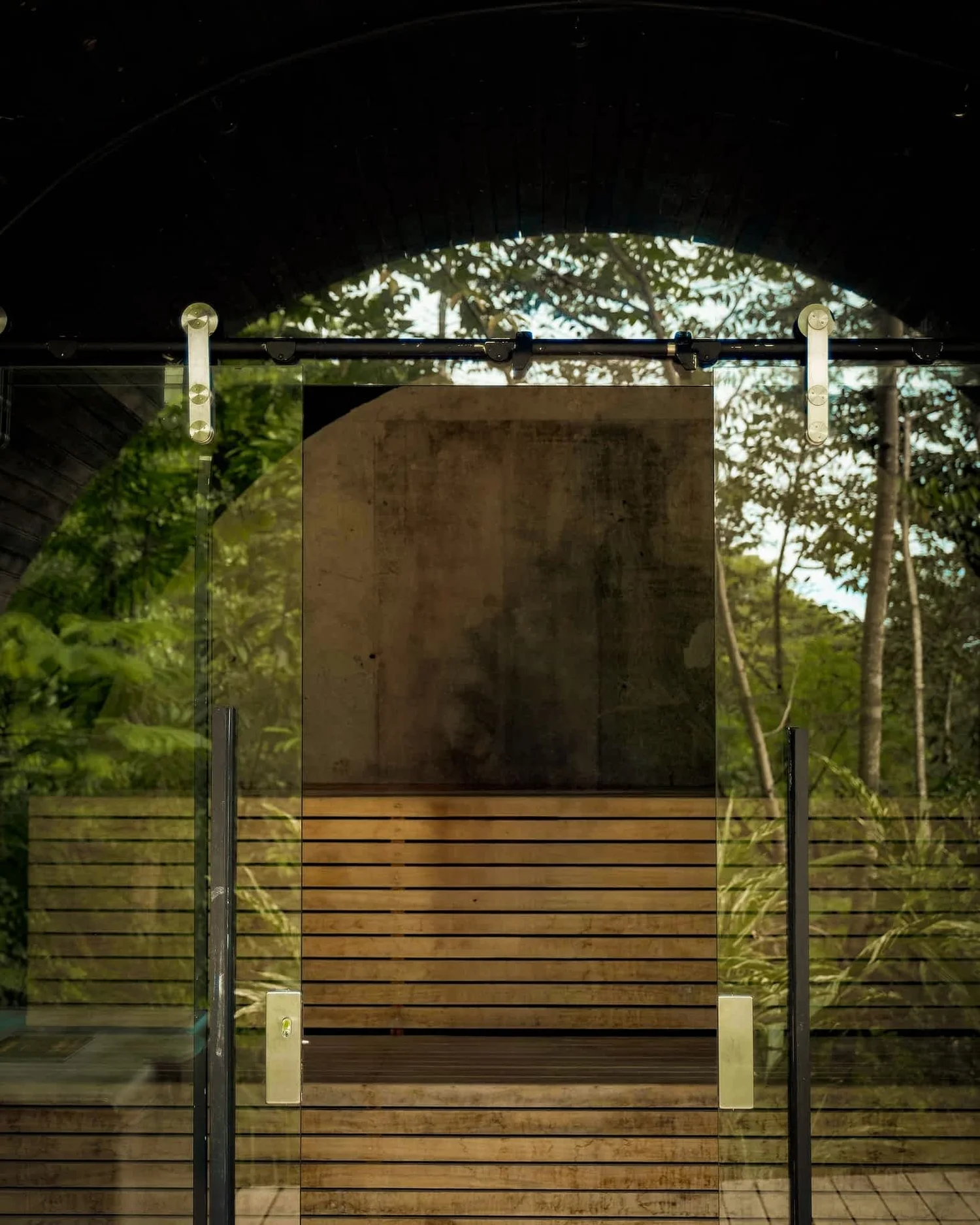 Jungle-view sauna and wellness spaces at Art Villas.