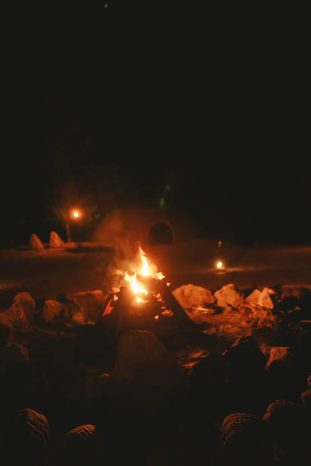 Temazcal by firelight