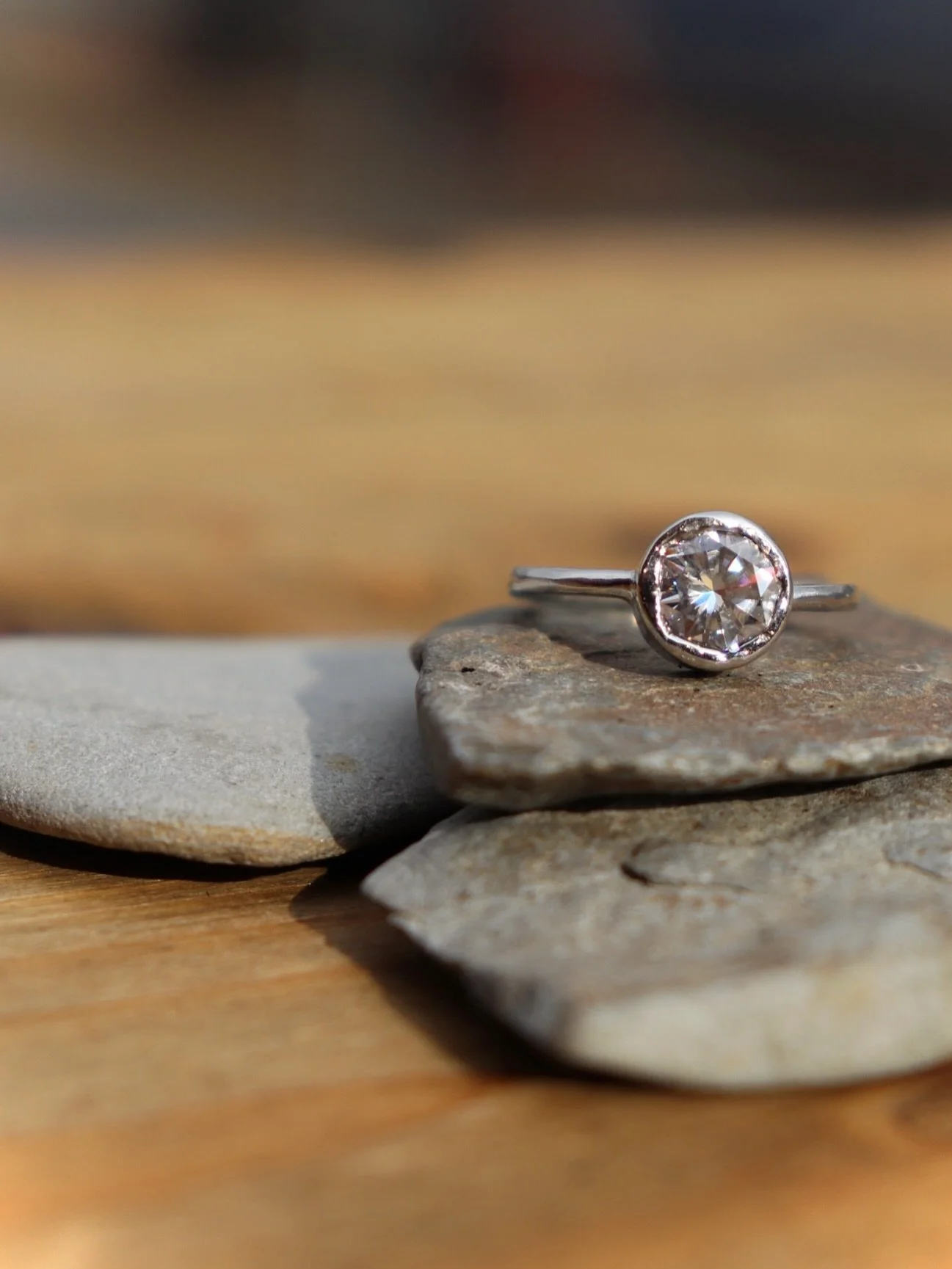 Custom platinum + diamond ring makeover&mdash; the client no longer wanted a prong setting and after years of thinking of it, she finally took the leap. Do you have a jewelry makeover you&rsquo;ve been dreaming of?