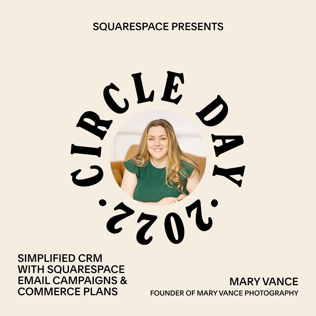 Did you see the news!?! I am a speaker for SquareSpace&rsquo;s first ever Circle Day event!⁠
⁠
This is a pretty big deal for a couple of reasons. First, @squarespace chose me, a photographer and business mom who works with a lot of the &ldquo;little&