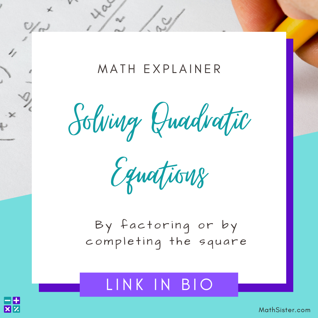 Math Sister Blog — Math Sister
