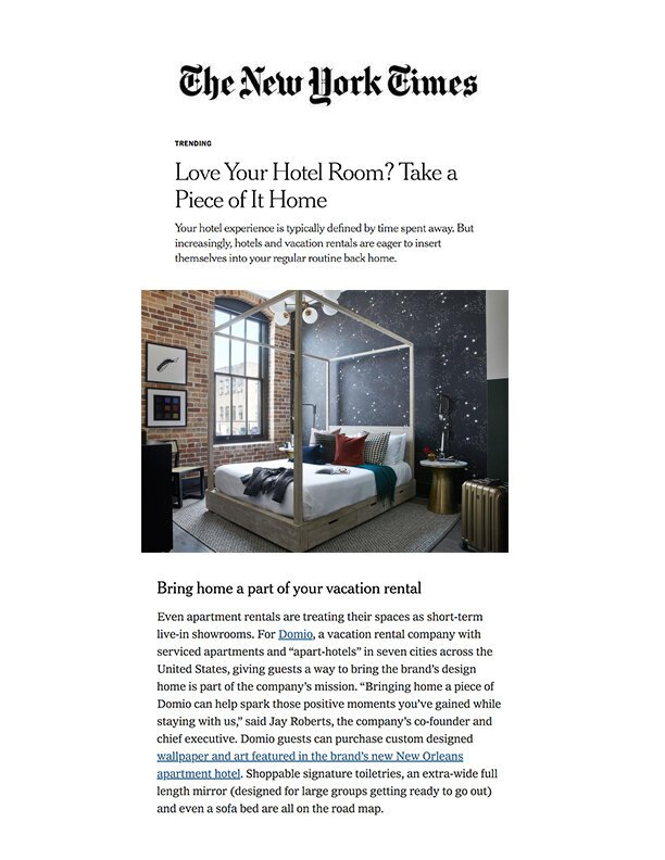 Love Your Hotel Room? Take a Piece of It Home - The New York Times