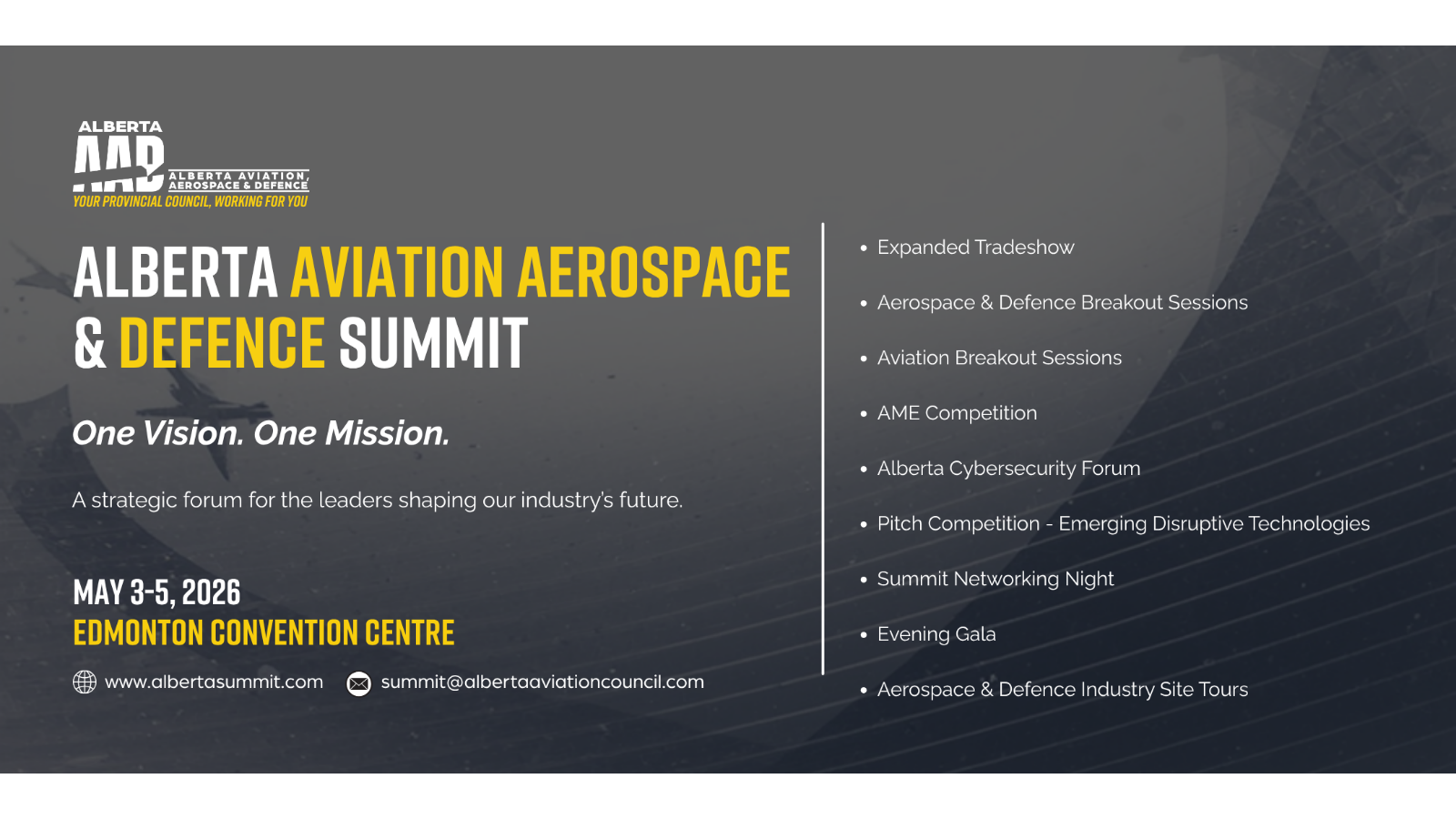 Alberta Aviation, Aerospace & Defence Summit 2026