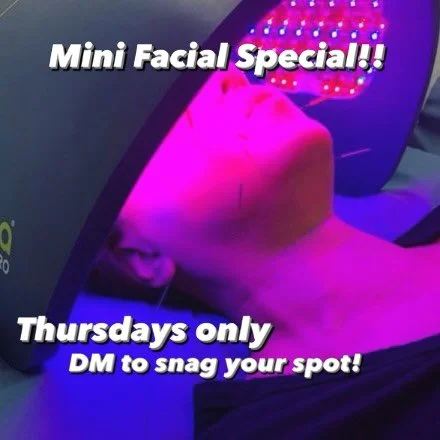 Spring Special! Thursdays only I am offering mini facial sessions. Clear your sinuses! Relax your jaw! Look refreshed!

Targeted facial needling, LED light therapy, cupping and gua sha. Facial acupuncture sessions are normally 90 minutes and $250 but