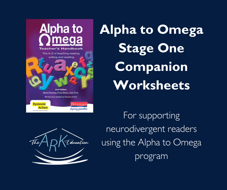 Stage One Companion Worksheets for 'Alpha to Omega': Empower Dyslexic ...