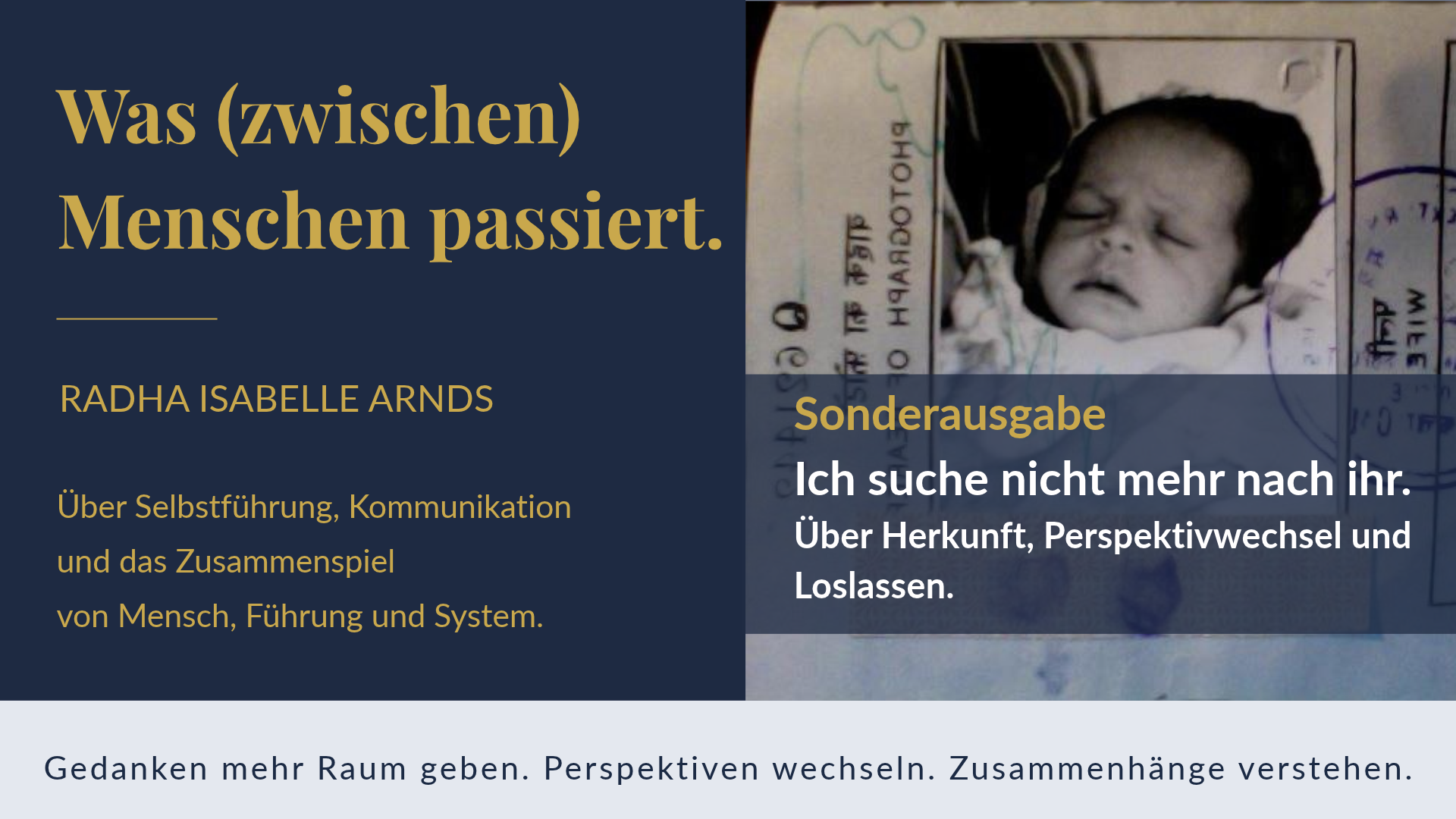 Über Herkunft, Perspektivwechsel und die Entscheidung, nicht jede offene Frage beantworten zu müssen.