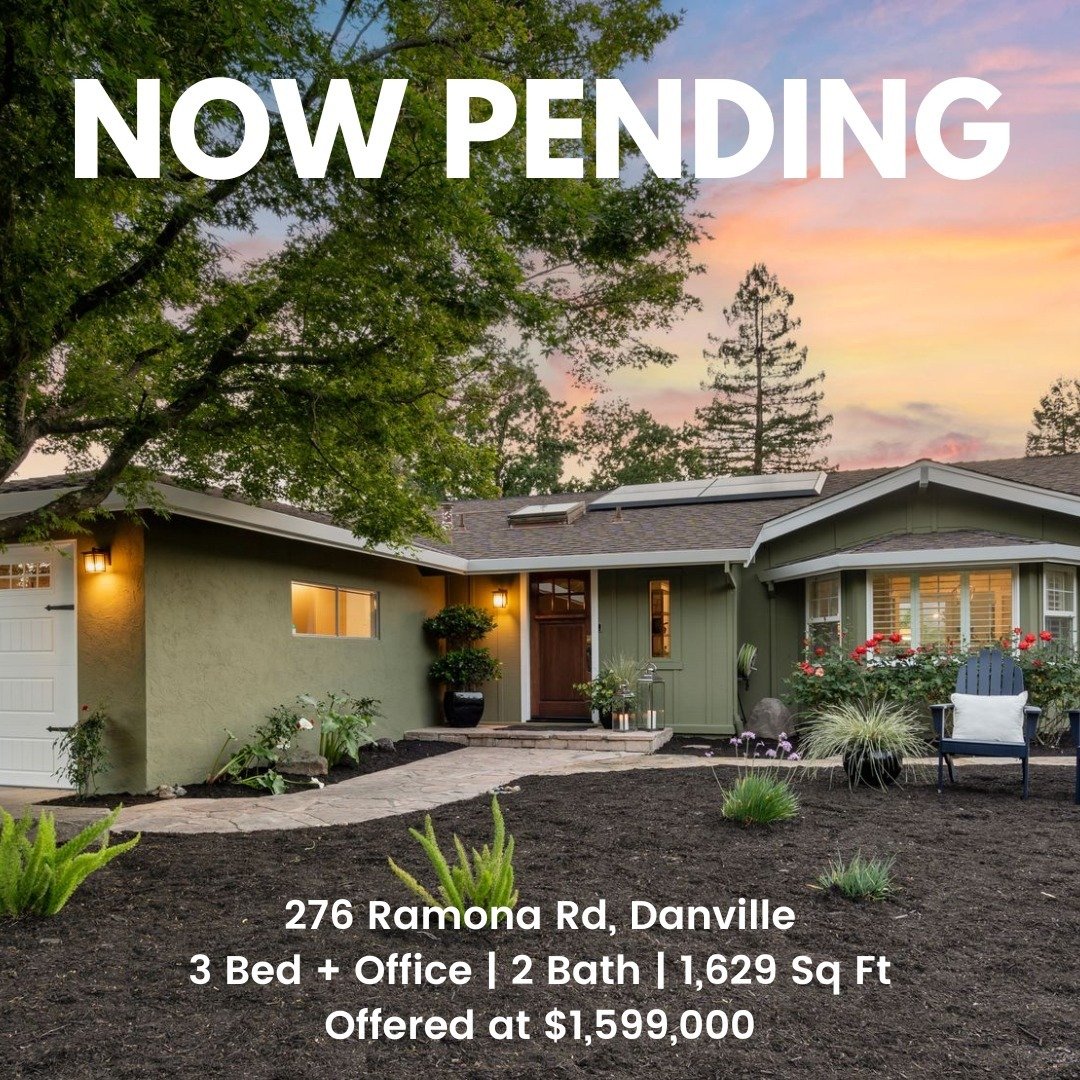 🤩🎉💥 NOW PENDING!!! 🤩🎉💥

We are thrilled for our amazing clients who are now in escrow at 276 Ramona Rd in Danville. 

This charming home was so fun to bring to life, and @kelseysmithrealtor we look forward to working with you! 

If selling or b