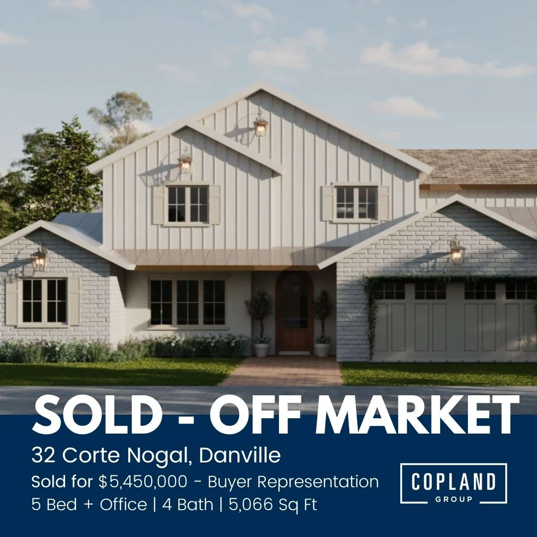 🤩🎉💥 SOLD - 32 Corte Nogal in Danville 🤩🎉💥

Buyer Representation - Off Market! 🥳

We are thrilled for our incredible clients who just closed on their dream home in Danville. 

It was such a pleasure to work with our clients on this transaction,