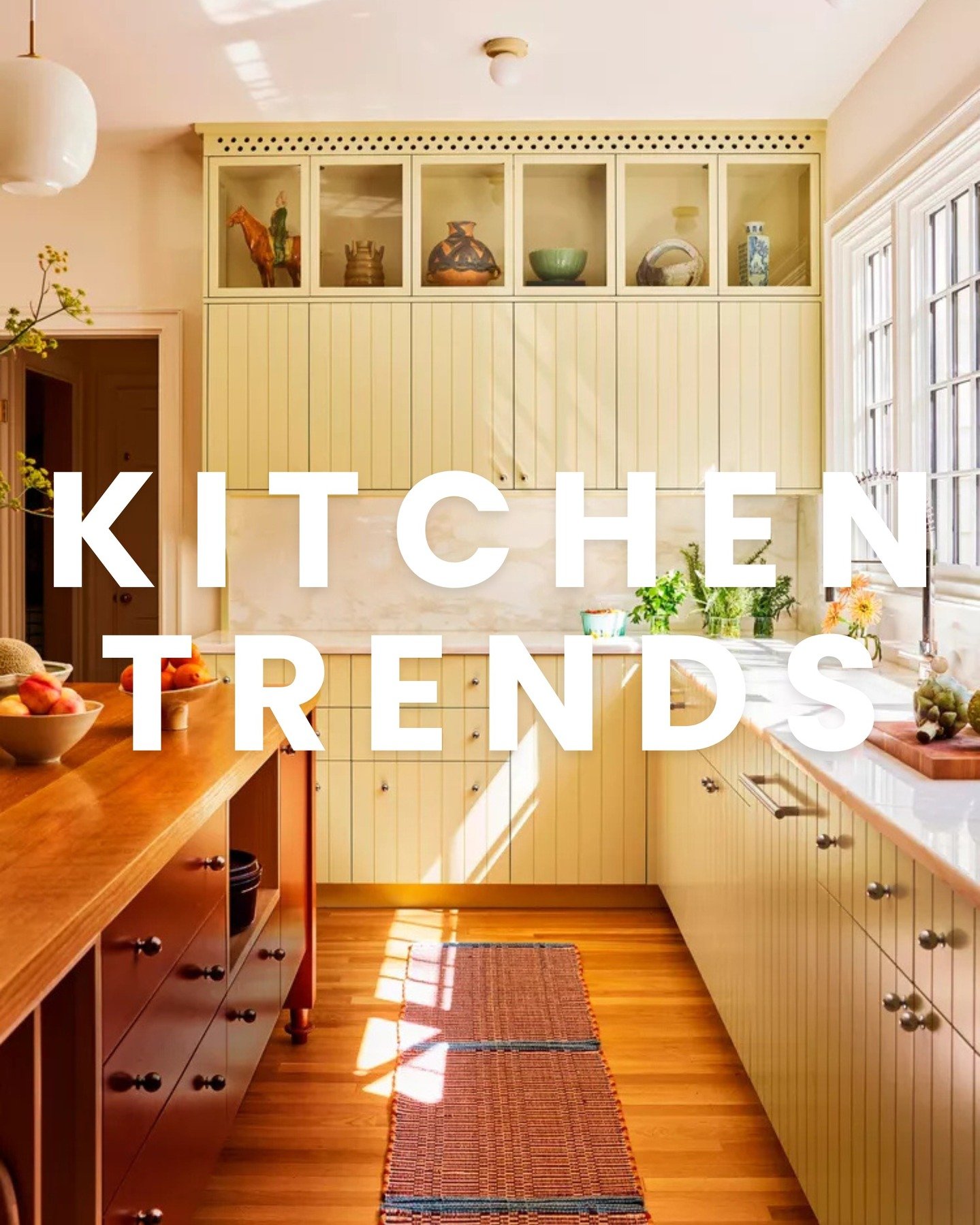 We're calling it! ☀️ Sun-soaked, buttery yellows are the new must-have color for kitchen cabinets, and it is a happy vibe! 😎

All white kitchens are long-gone, but this pop of color may be too much for some people. It does create a cozy, vintage vib