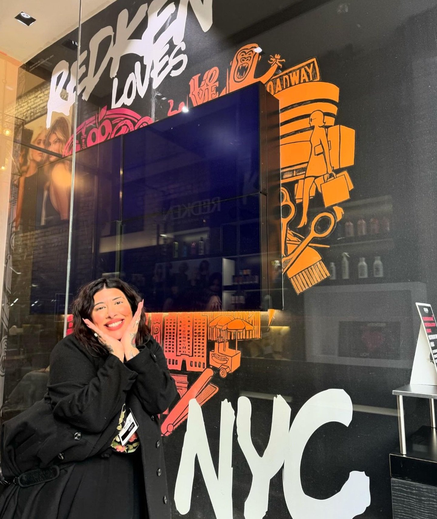Ninalee looking adorable in NYC at @redken&rsquo;s Color Correction Masterclass 🤭💖

Enjoy your time there! We&rsquo;re excited for you to return and share what you learned with us for our clients. Obviously, we want you all to have bomb color 💅🏻
