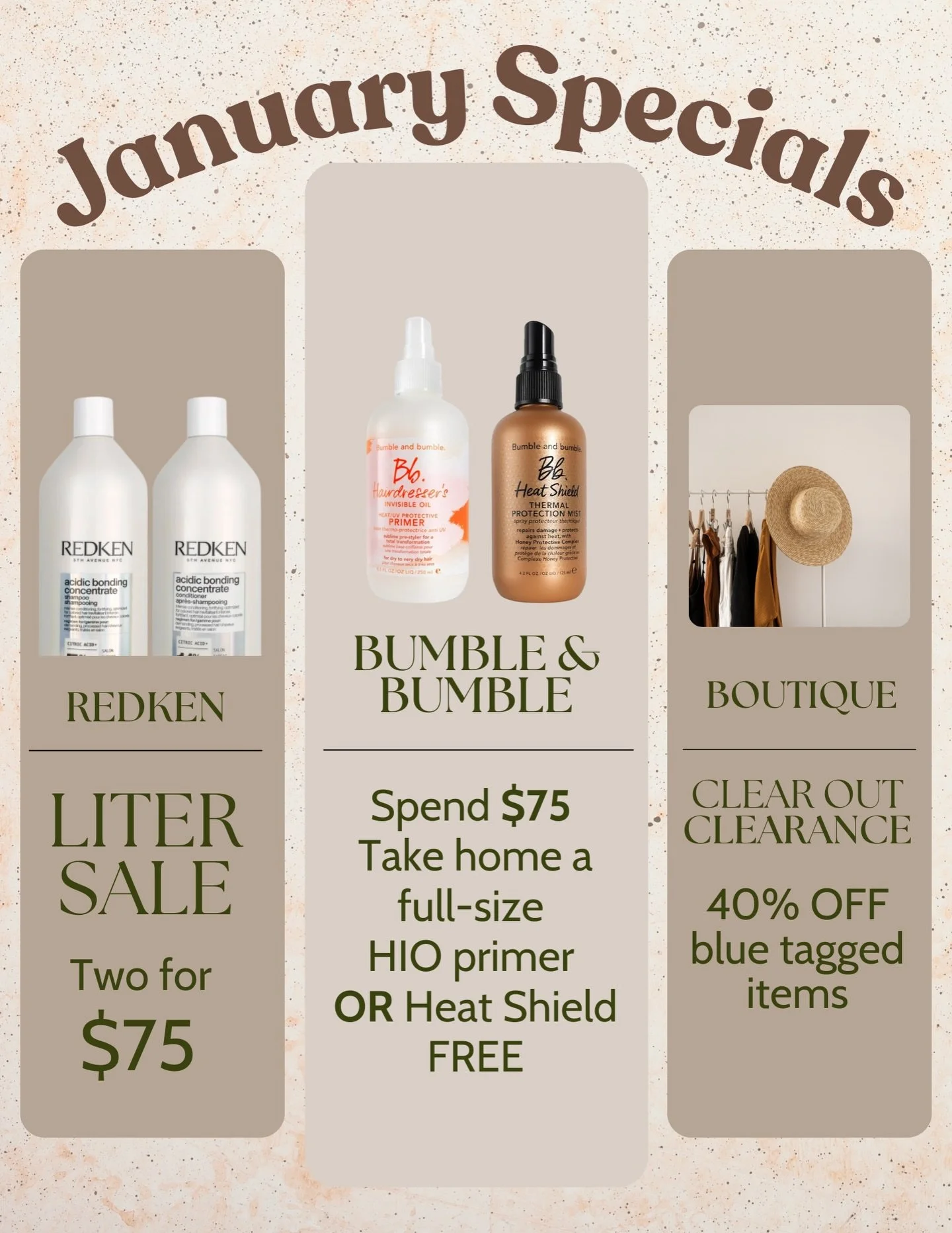 Hello 2026! ✨ We&rsquo;re starting the new year with some amazing specials and can&rsquo;t wait to welcome you into the salon.

See you soon!