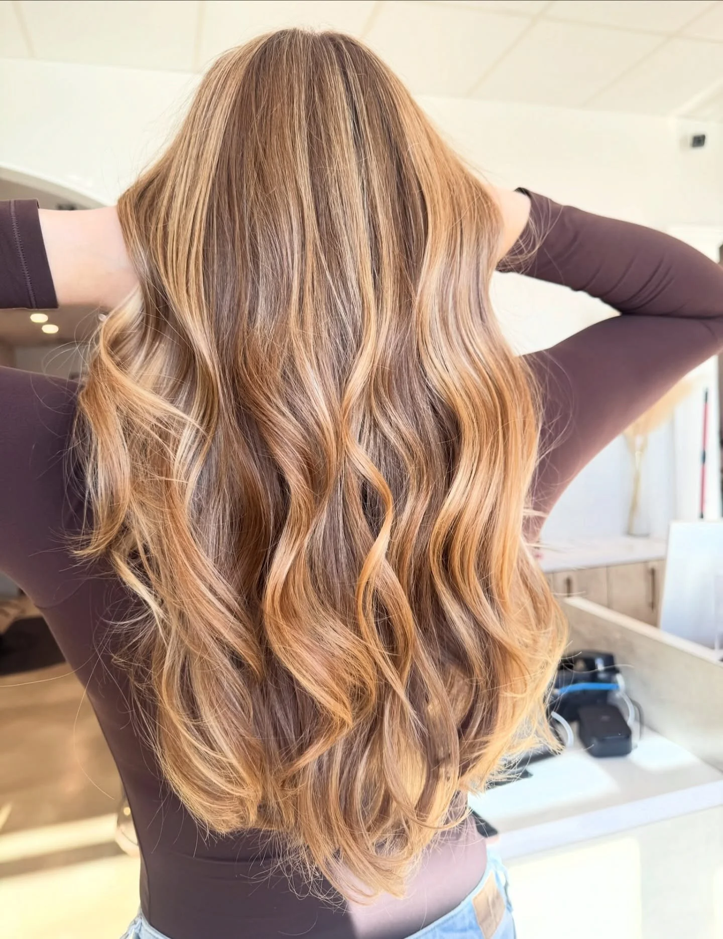The perfect golden blend ❤️&zwj;🔥

Hair by Ninalee @one_hairstateofmind 

We&rsquo;re here to make your hair color dreams a reality! To make an appointment, call 517.225.5958 or book online at district308.com/book ✨