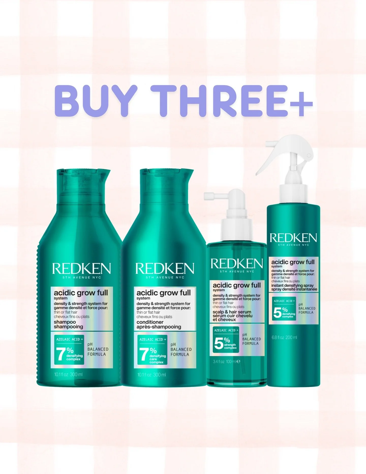 When your hair is feeling damaged or thinning, this is the reset you need. The Redken Acidic Grow Fill line is designed to repair bonds, reduce breakage, and boost fullness without weighing your hair down.

Perfect for:
&bull; Color-treated or overpr