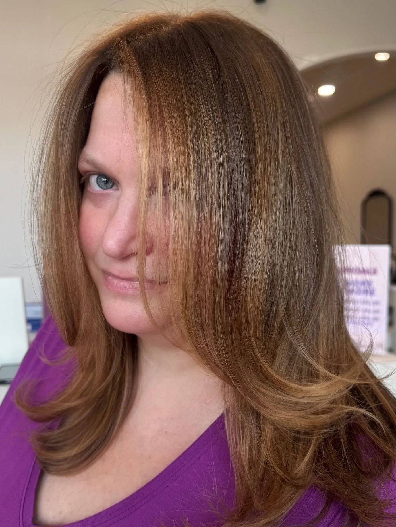 A soft &amp; subtle golden auburn ✨

Hair by Ninalee @one_hairstateofmind 

Is your hair summer ready?! Our schedules are filling up fast so make sure to pre-book your appointments ahead of any upcoming events.

To book an appointment, call our front