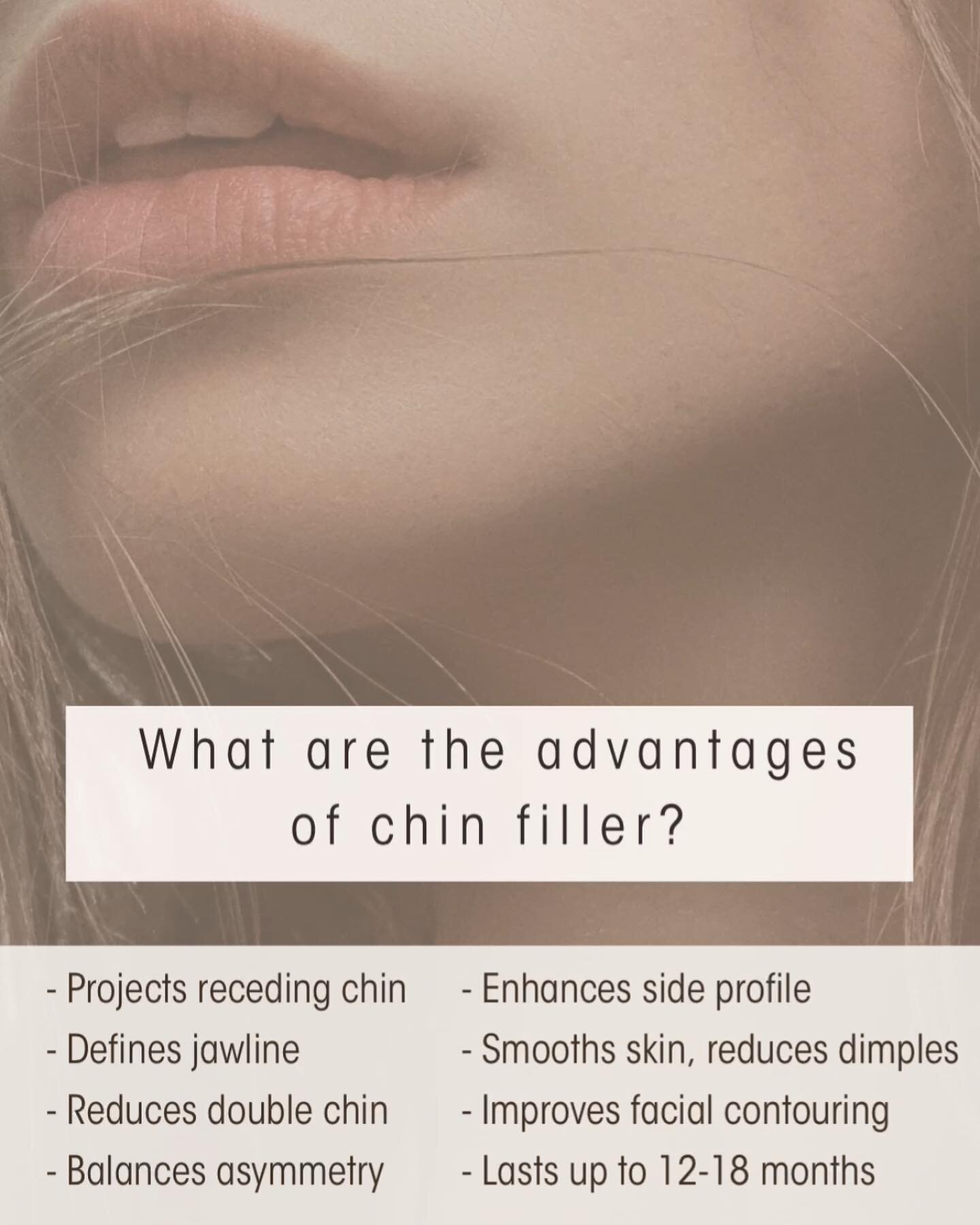 Chin filler = one of my favorite and most underrated areas to inject! 💉