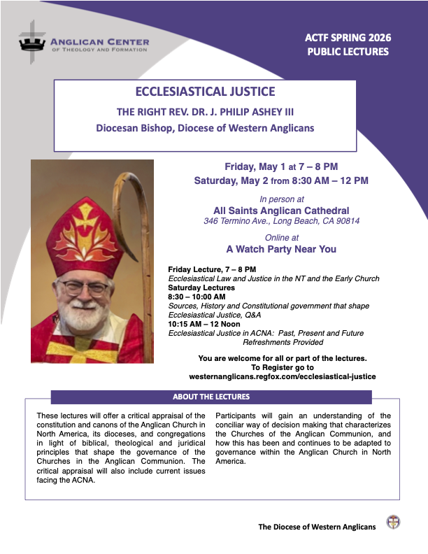 May 1-2 2026 Ecclesiastical Justice Seminar - Long Beach CA and via ZOOM
