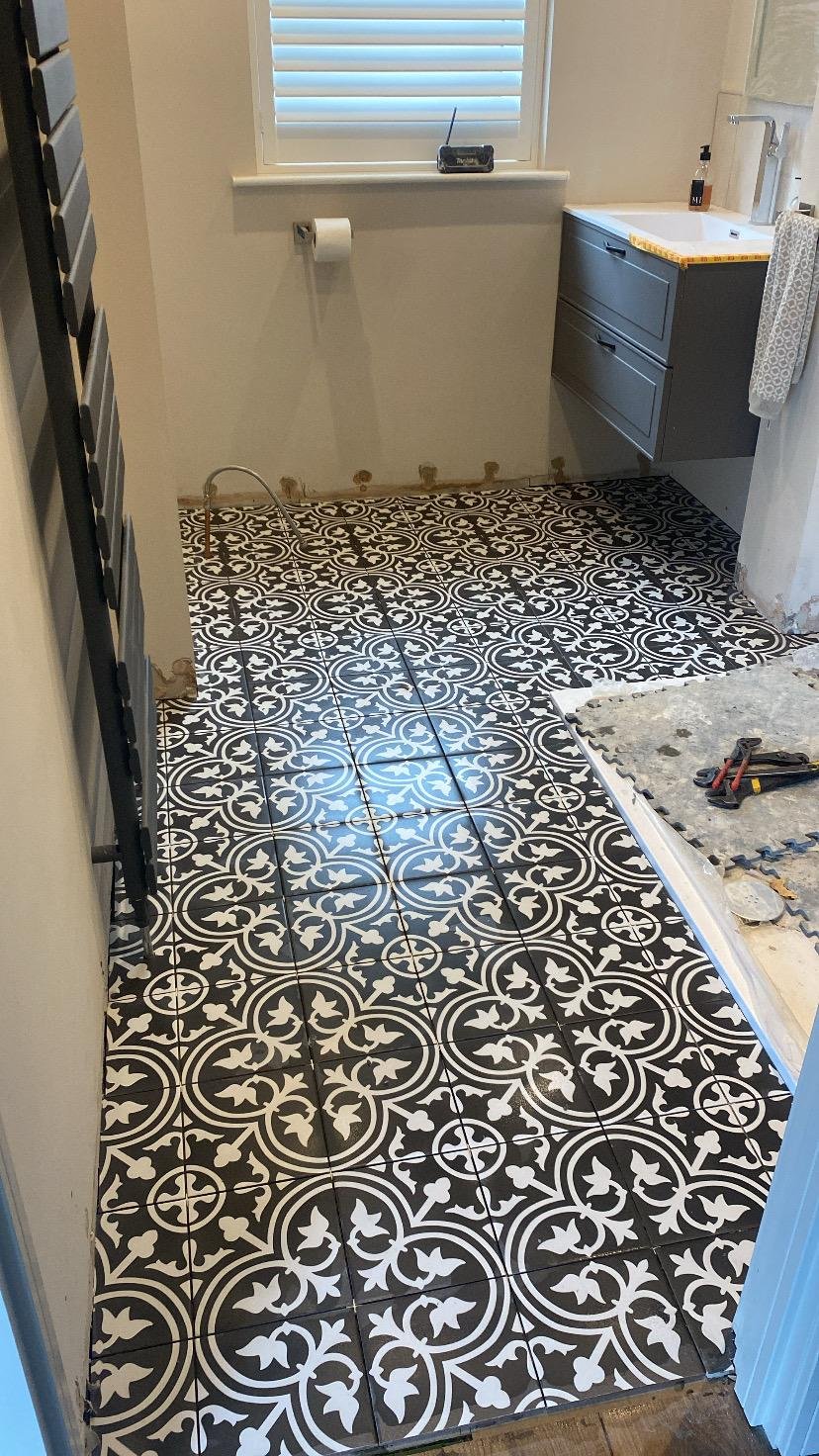Patterned Floor Tiling