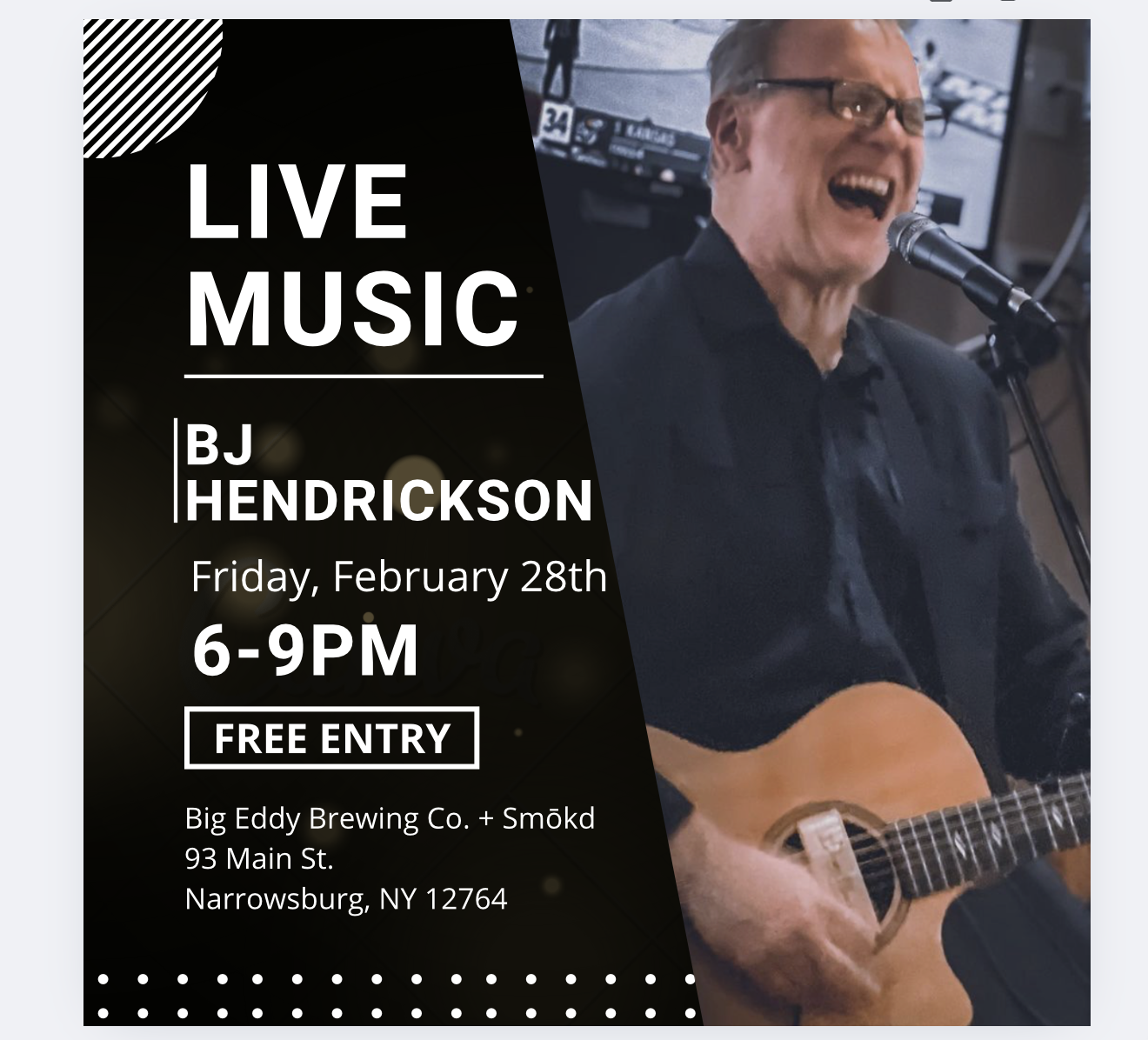 LIVE MUSIC: BJ Hendrickson