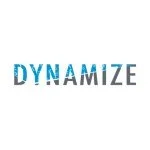 Text that reads 'DYNAMIZE' in blue and black letters.