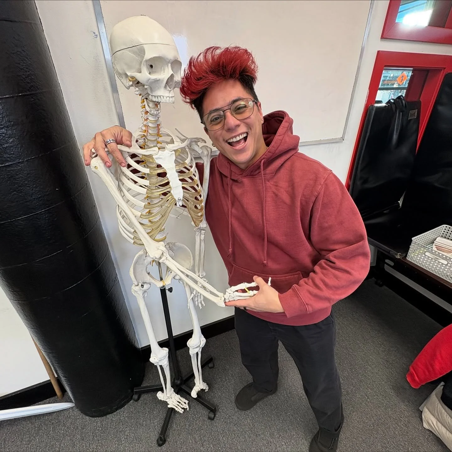 Just finished my first day of in person class at @infofit and it was where I made this new friend.

I registered for a hybrid course and will be working towards becoming a certified personal trainer. And I was such a keener, I went through all of tod