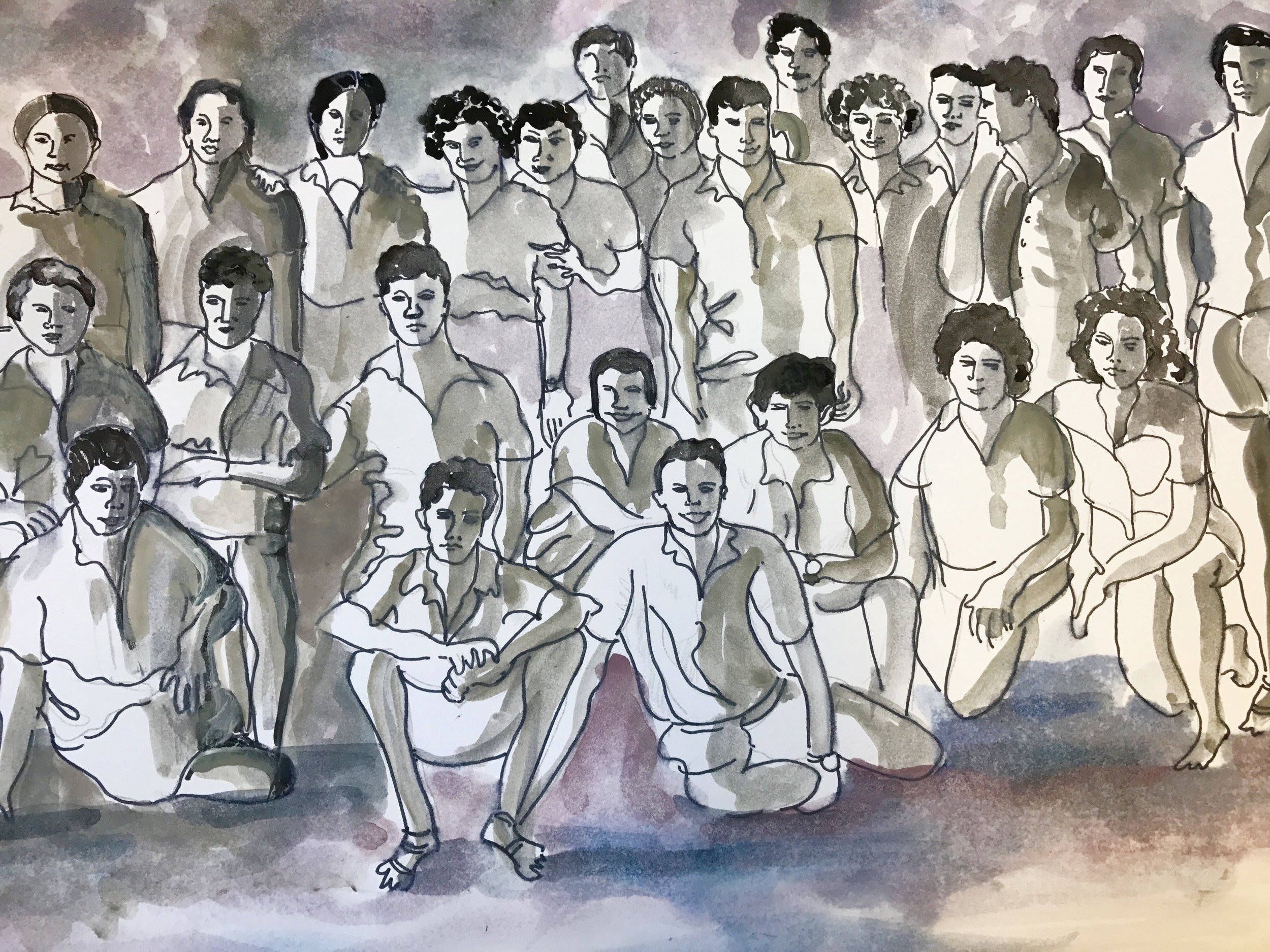 The Group - My Dad's Class in Kibbutz Mizrah