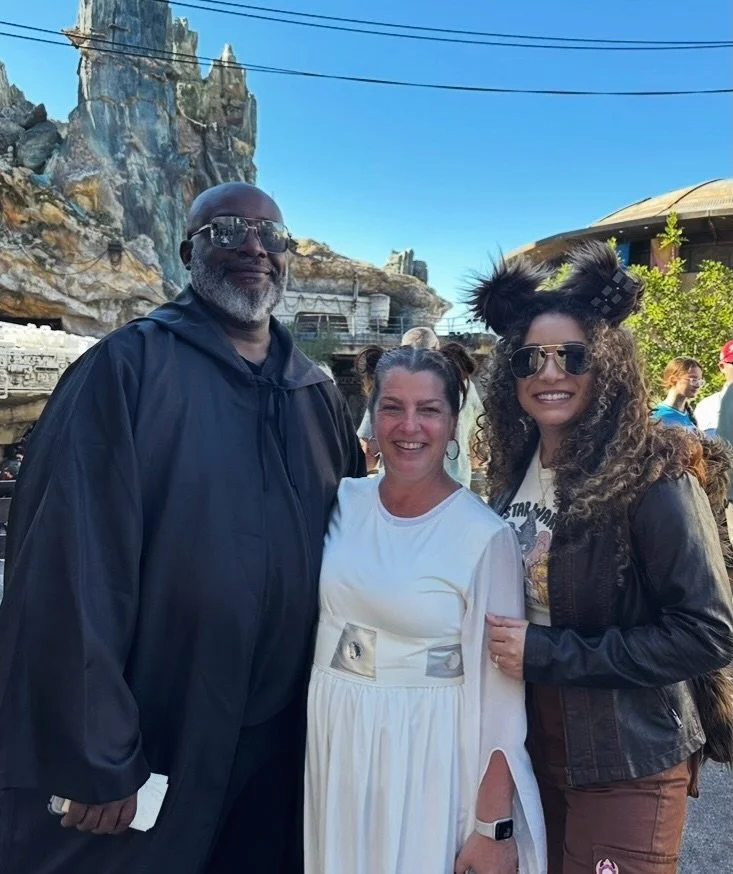 May the 4th be with you! @starwars

This past Christmas my family piled in a van and all ten of us drove from NY to Florida for a Disney trip. The force was strong with us 🫶🏽 We love all of the Disneyworld parks but Star Wars Galaxy&rsquo;s Edge is