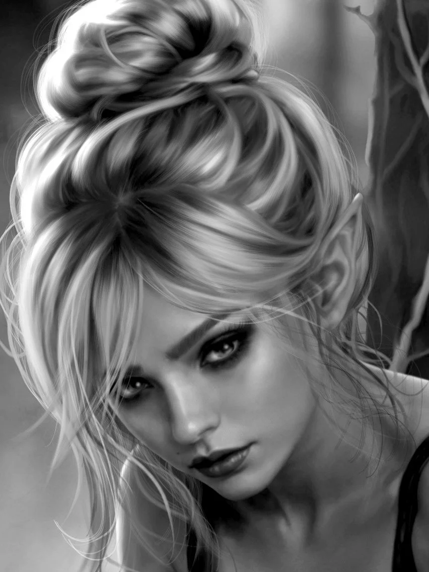 Echoes of Exile Tinker Bell Face CU B&W.jpg