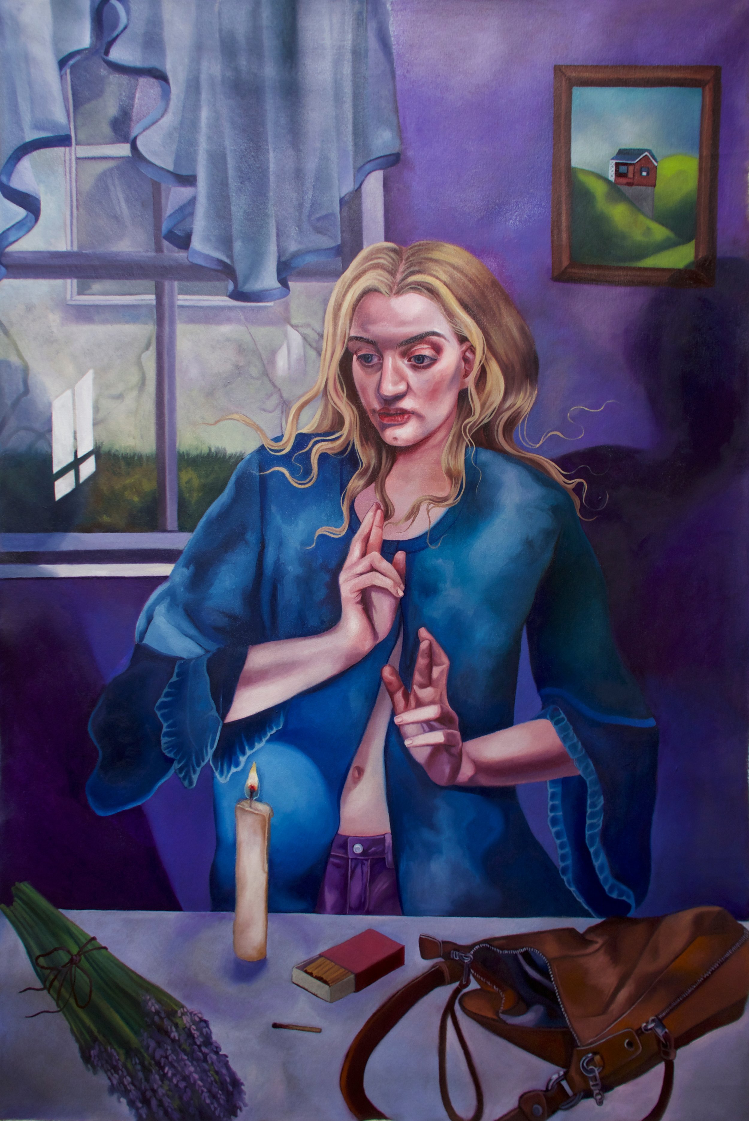 Wish I May, Wish I Might, 2026, Oil on Canvas, 57 x 37.5 in.
