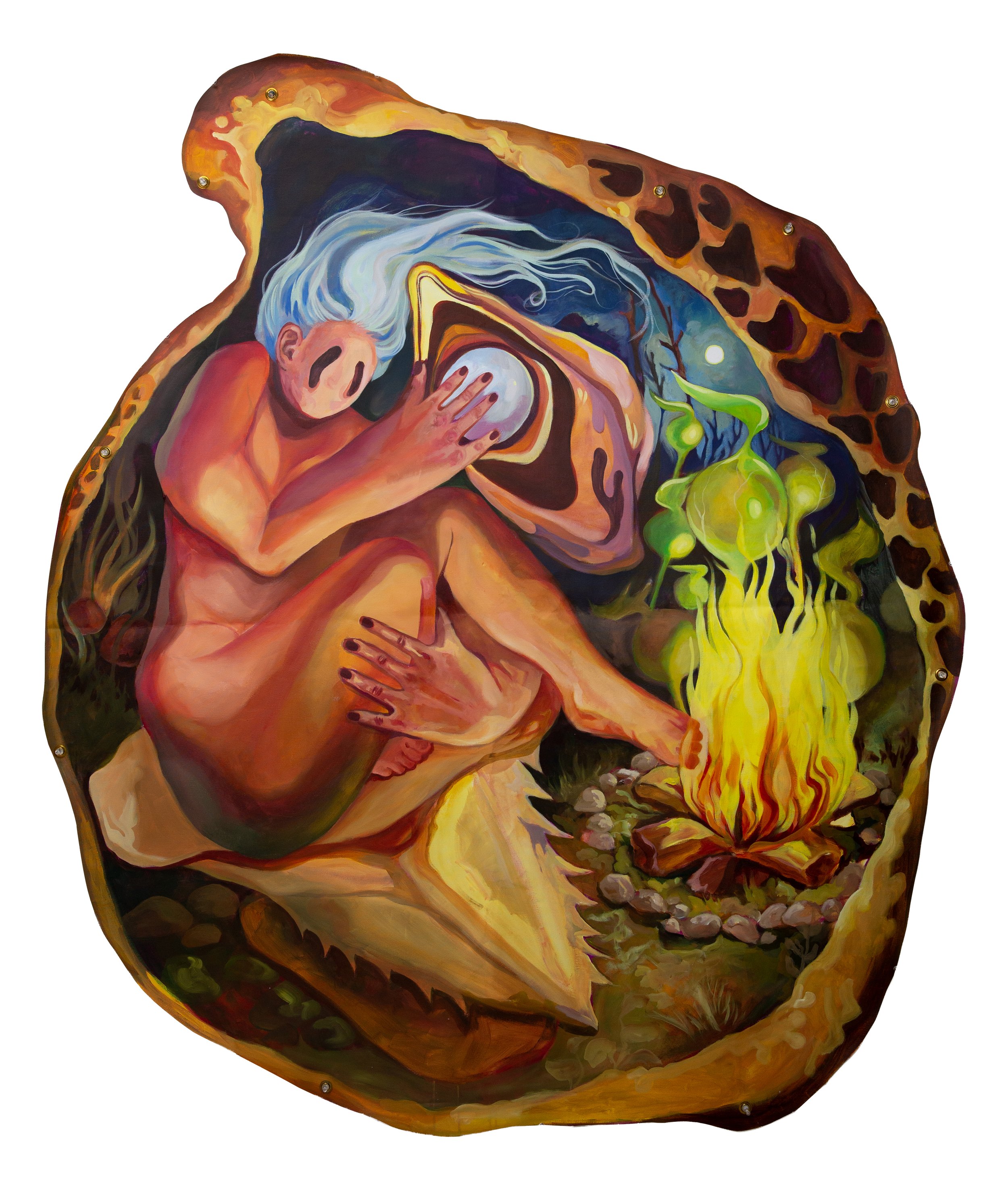 Let the Current Take it Back, 2023, acrylic on canvas, 68 x 55 in.