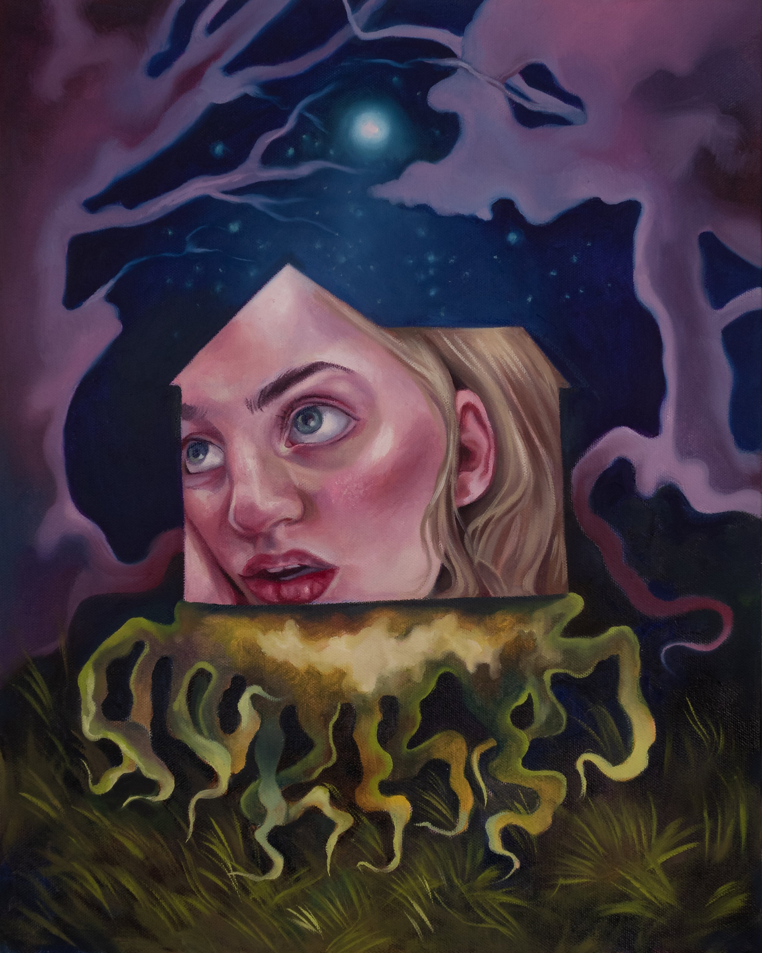 Uprooted, 2025, Oil on Canvas, 20 x 16 in.