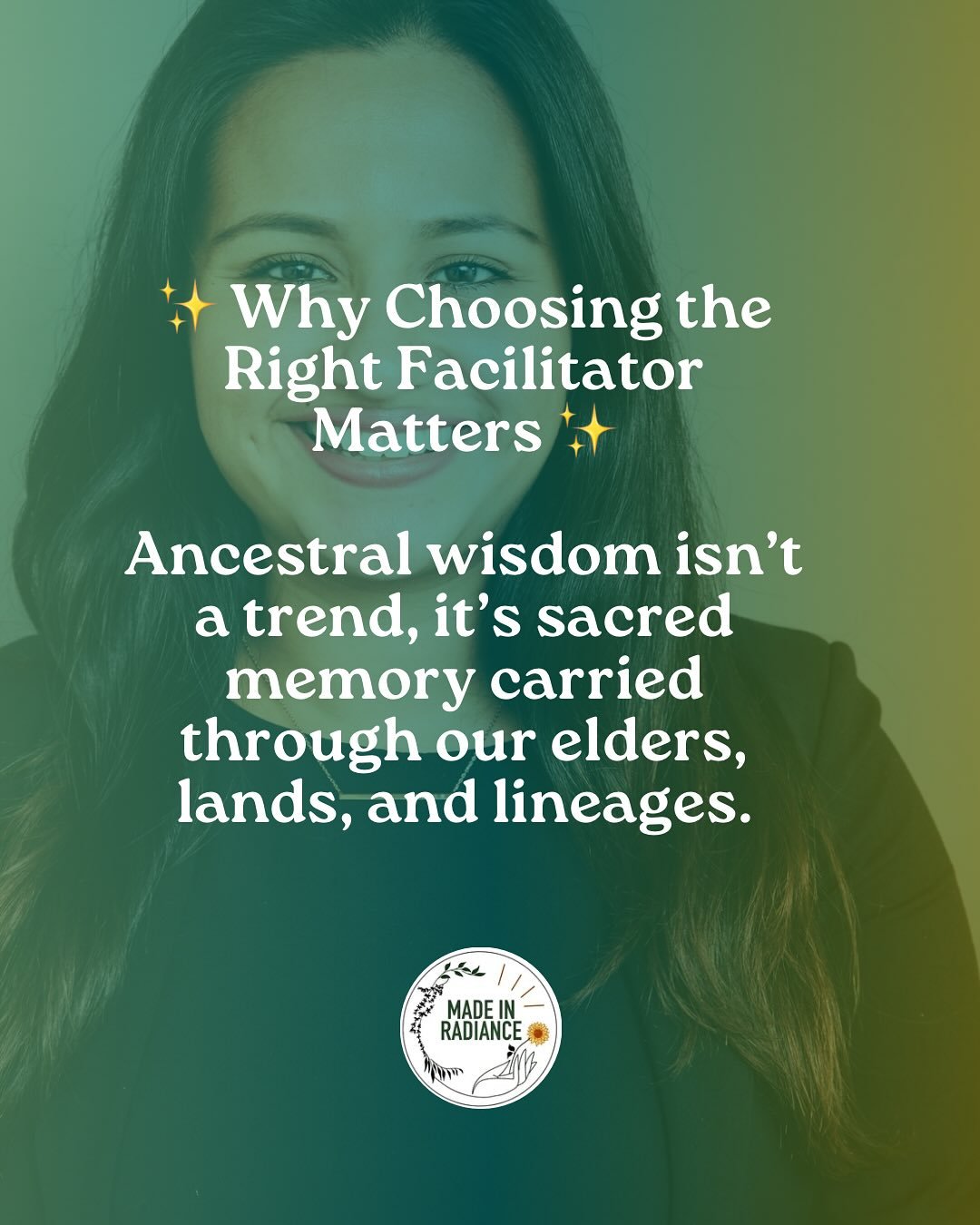 Choosing a facilitator for ancestral wisdom is more than finding a &ldquo;healer&rdquo; it&rsquo;s choosing someone who carries respect, training, and accountability to their lineage. 🌿

Ancestral practices are sacred. They are not trends, performan