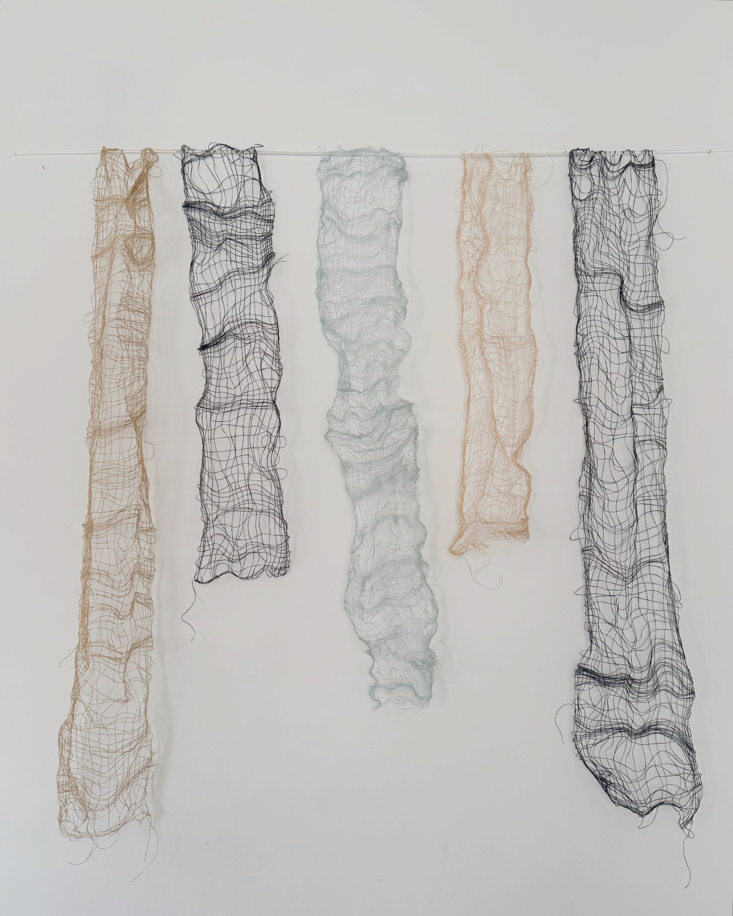 Cloth Columns . Hemp and Cotton . 55x60" . $900