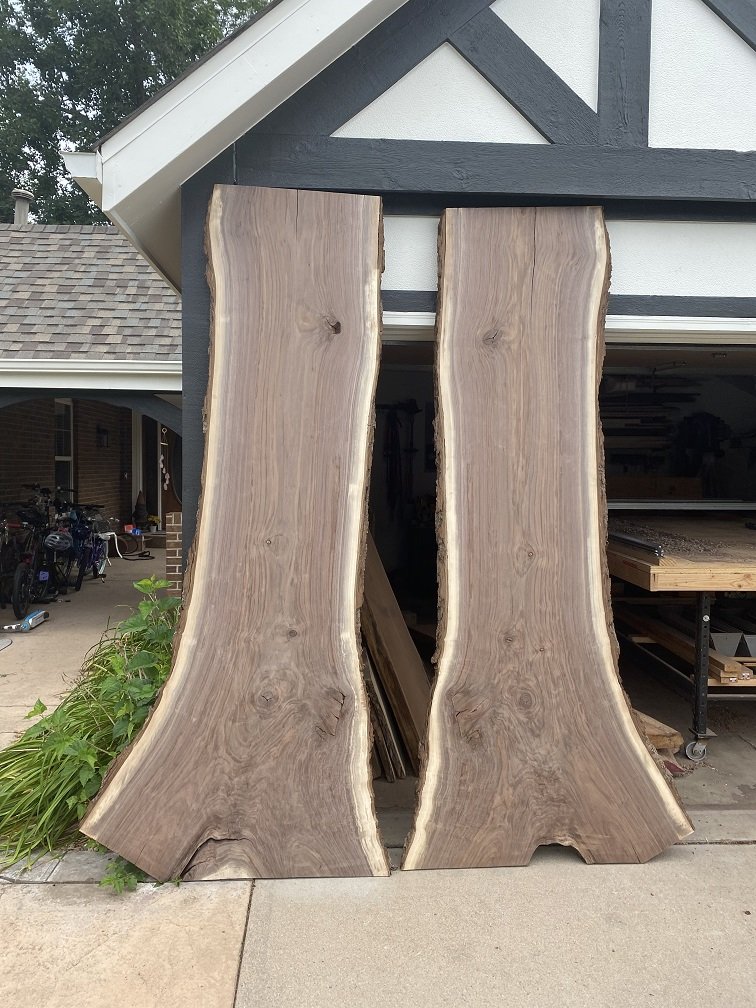 AFTER | Black Walnut Book-Matched Slabs