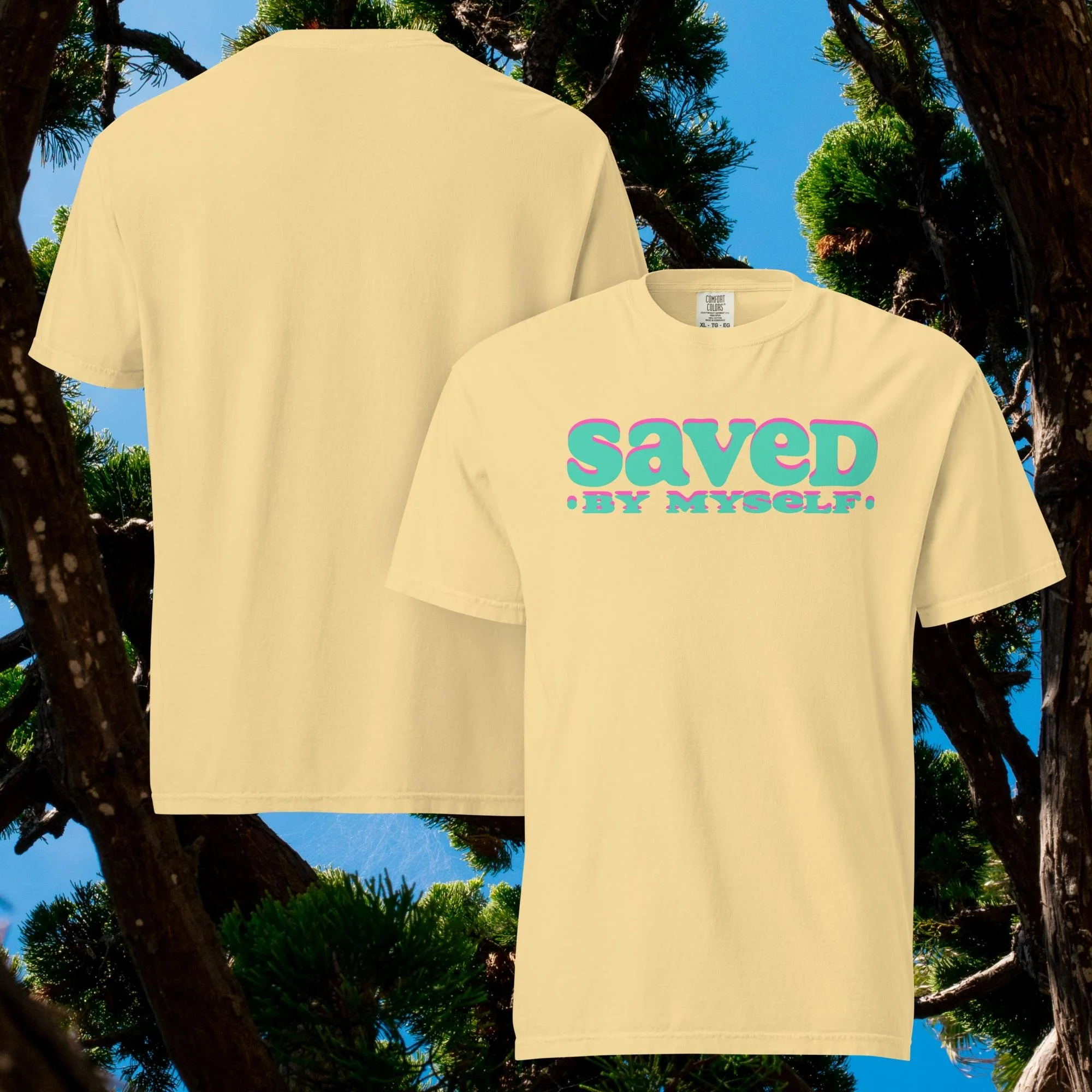 SAVED unisex garment-dyed heavyweight t