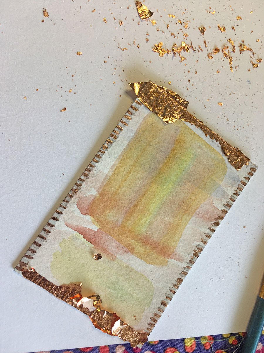 gilding process by amber coppings