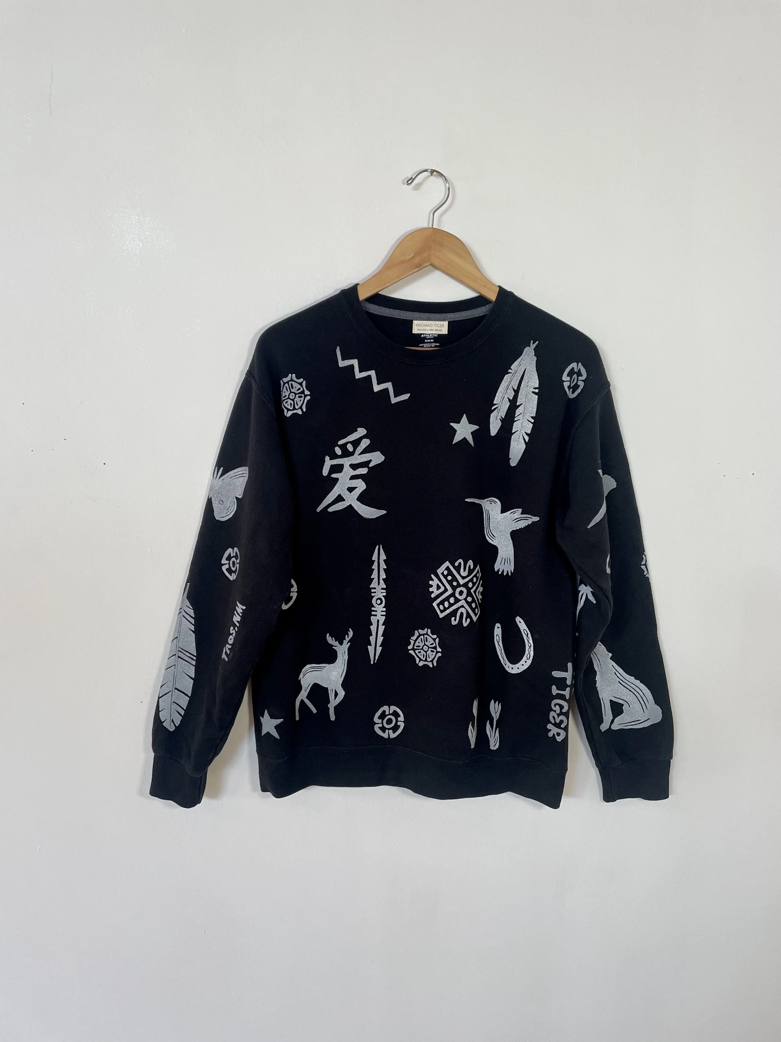 Upcycled Secondhand Black Sweatshirt