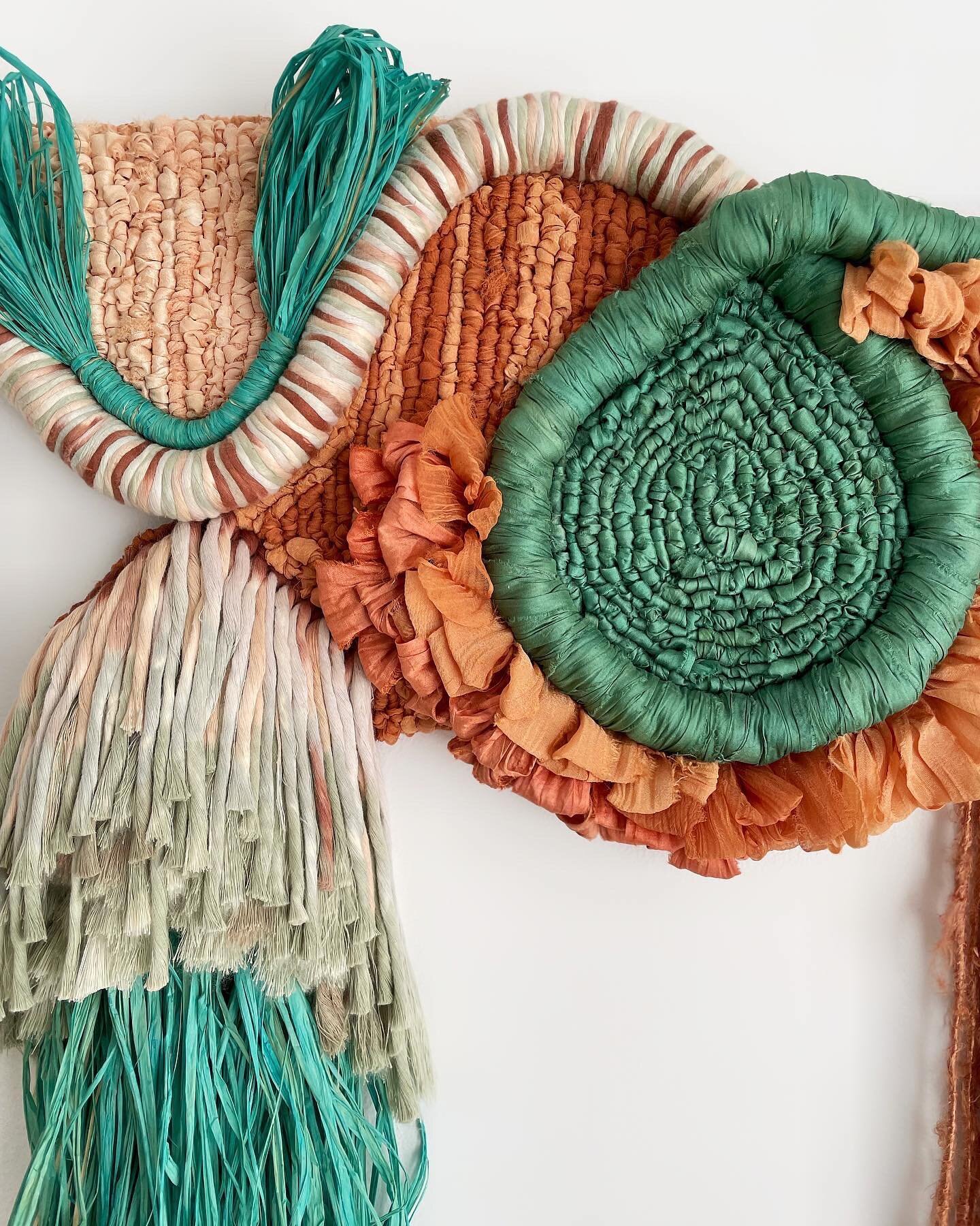 This beauty HELLO, BEGIN is now available via @greenhouseinteriors at the link in my bio. 

I seriously considered keeping this one for myself which is why I didn&rsquo;t post it up for sale anywhere. That hand painted string falling and merging into