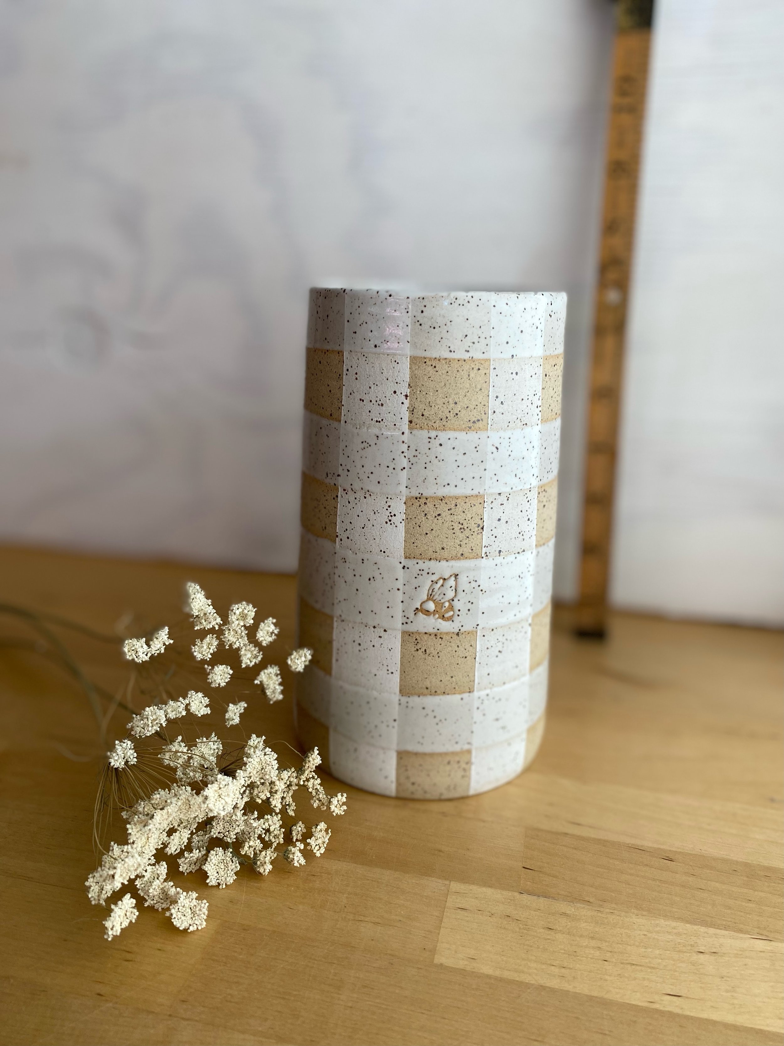 Gingham and Bee Vessel