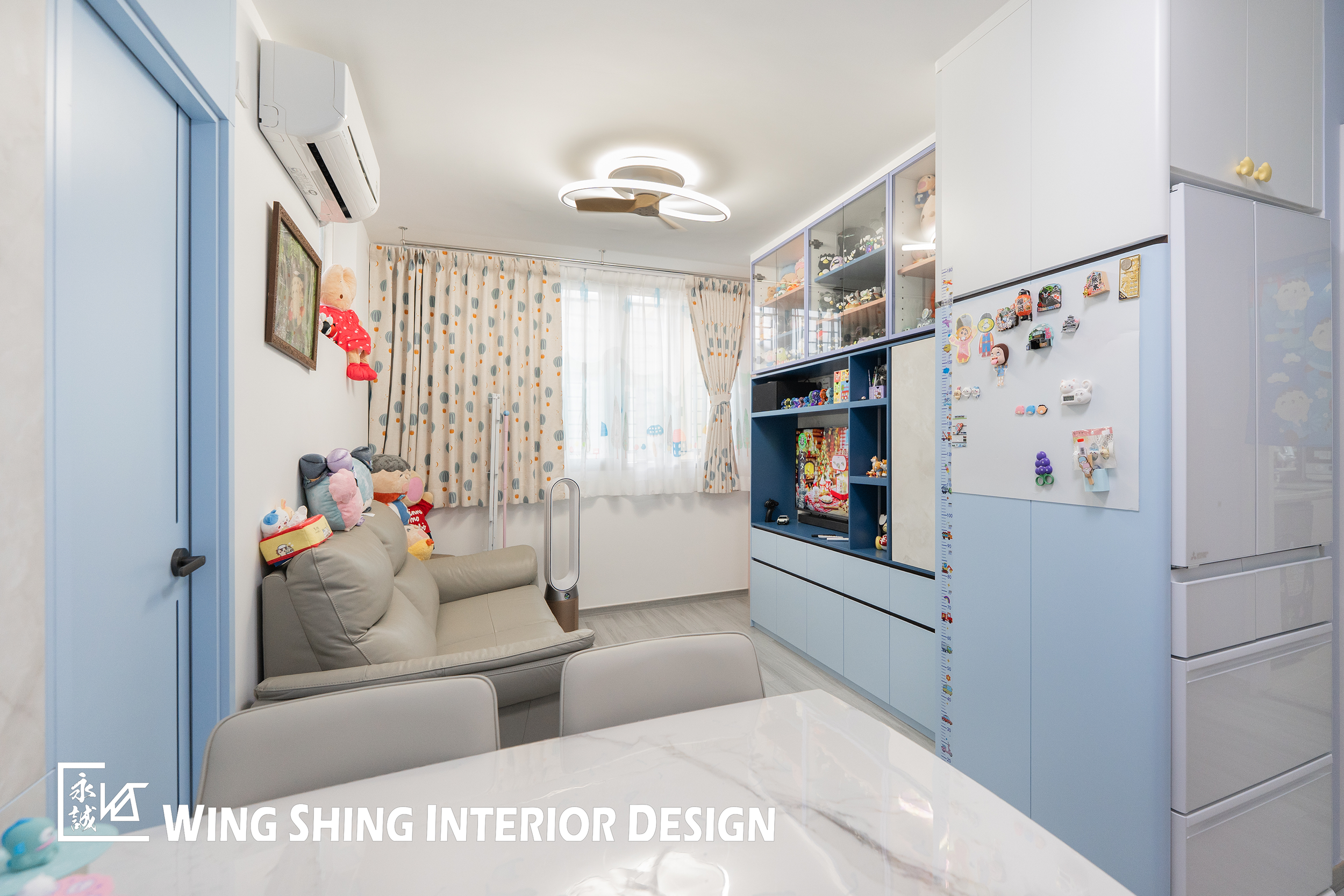 石硤尾．白田邨｜《良映》｜現代童趣風｜藍粉｜