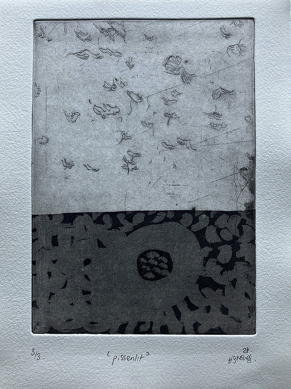 pissenlit, aquatint etching on Fabriano©2024