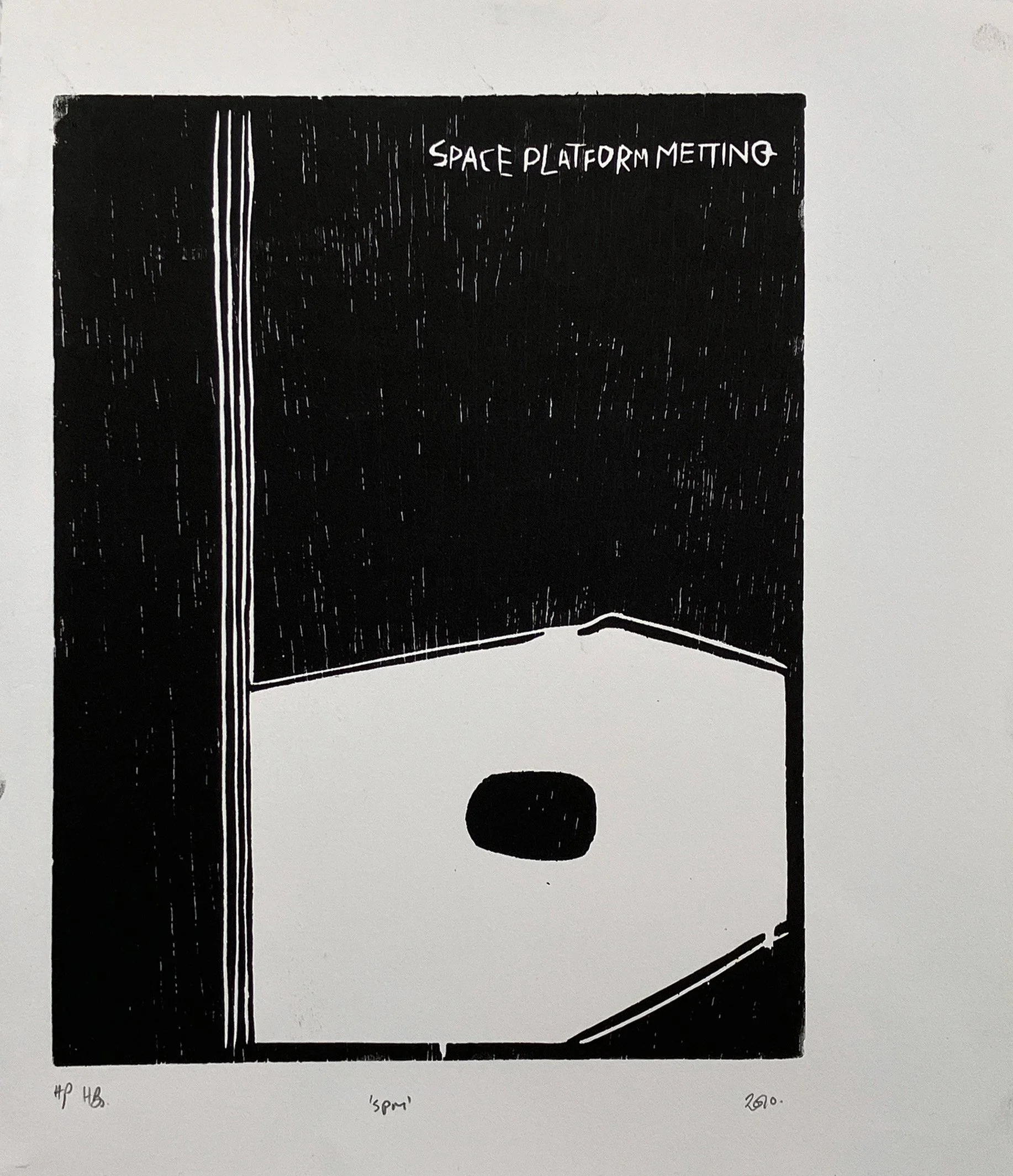 SPM, 2010, woodcut on academia©