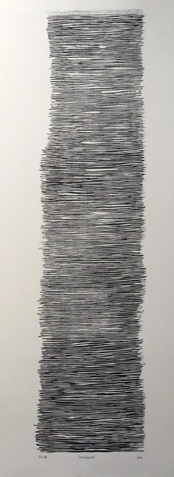 Millefeuille, 2010, woodcut, charbonnel on arches©