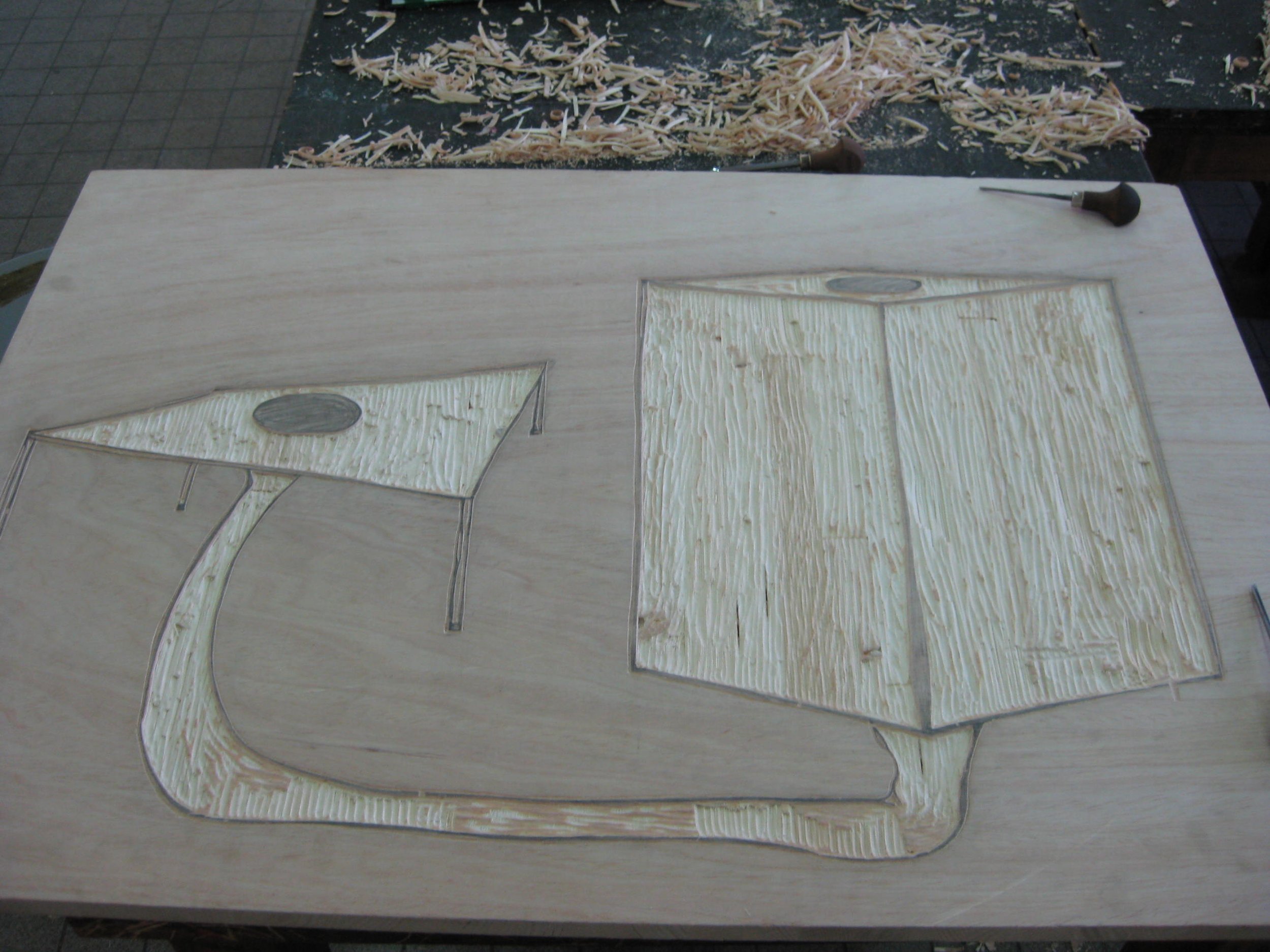 woodcut for à table, 2010©