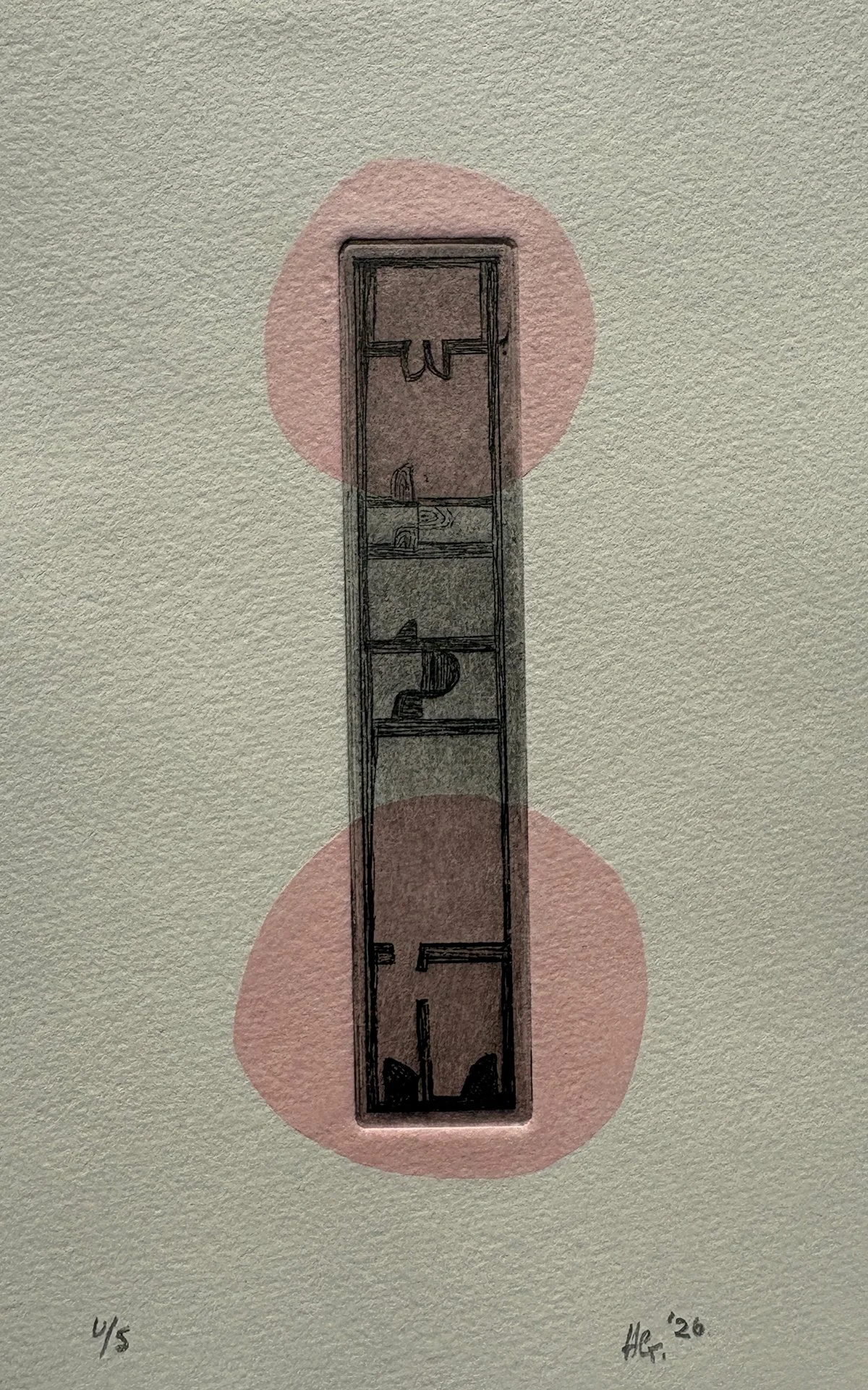 Untitled 3#
2026, etching/chine-collé unique state on Hahnemühle©
