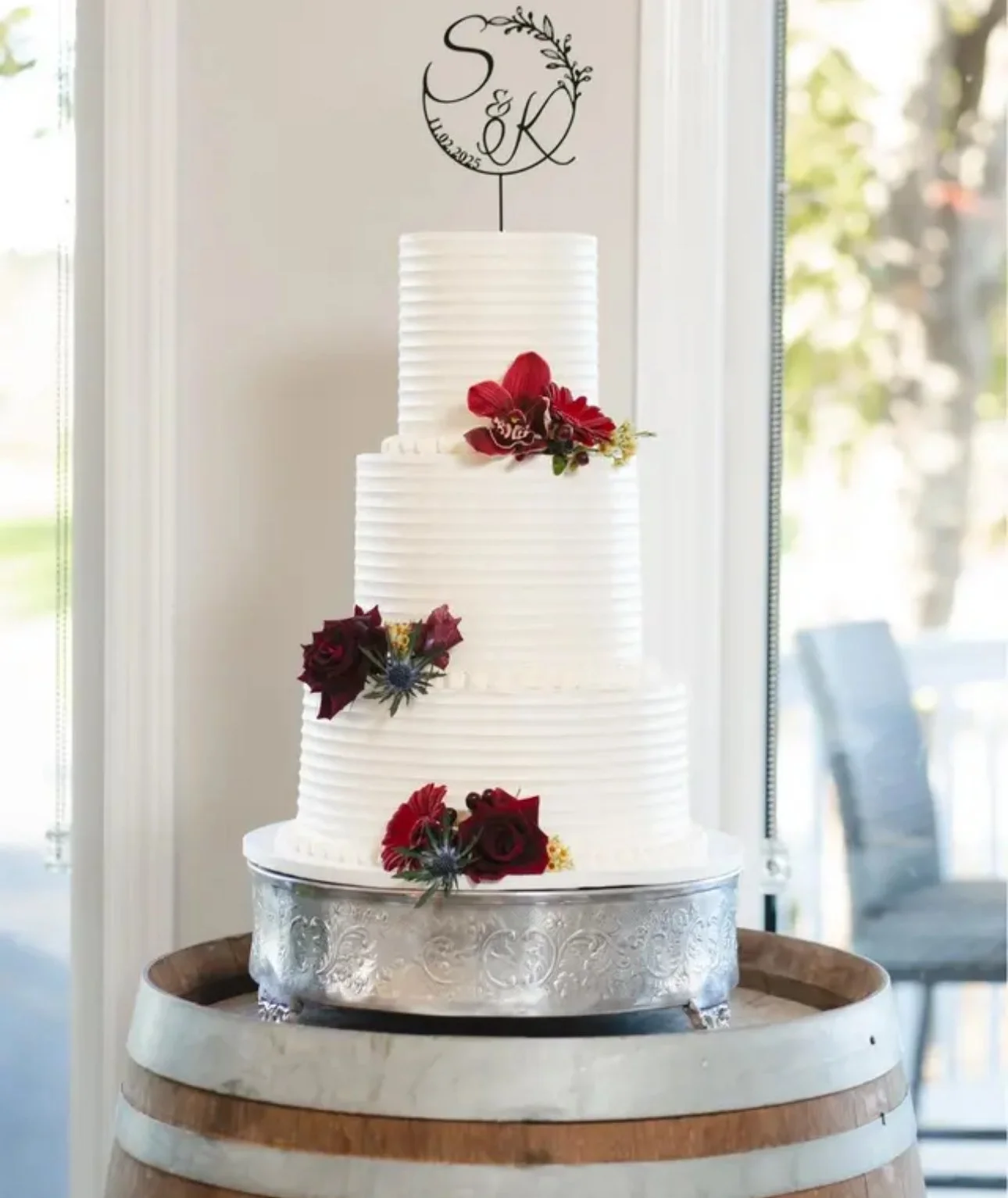 A Vegan Wedding Cake at Swan Lake Caterers, Manorville, NY